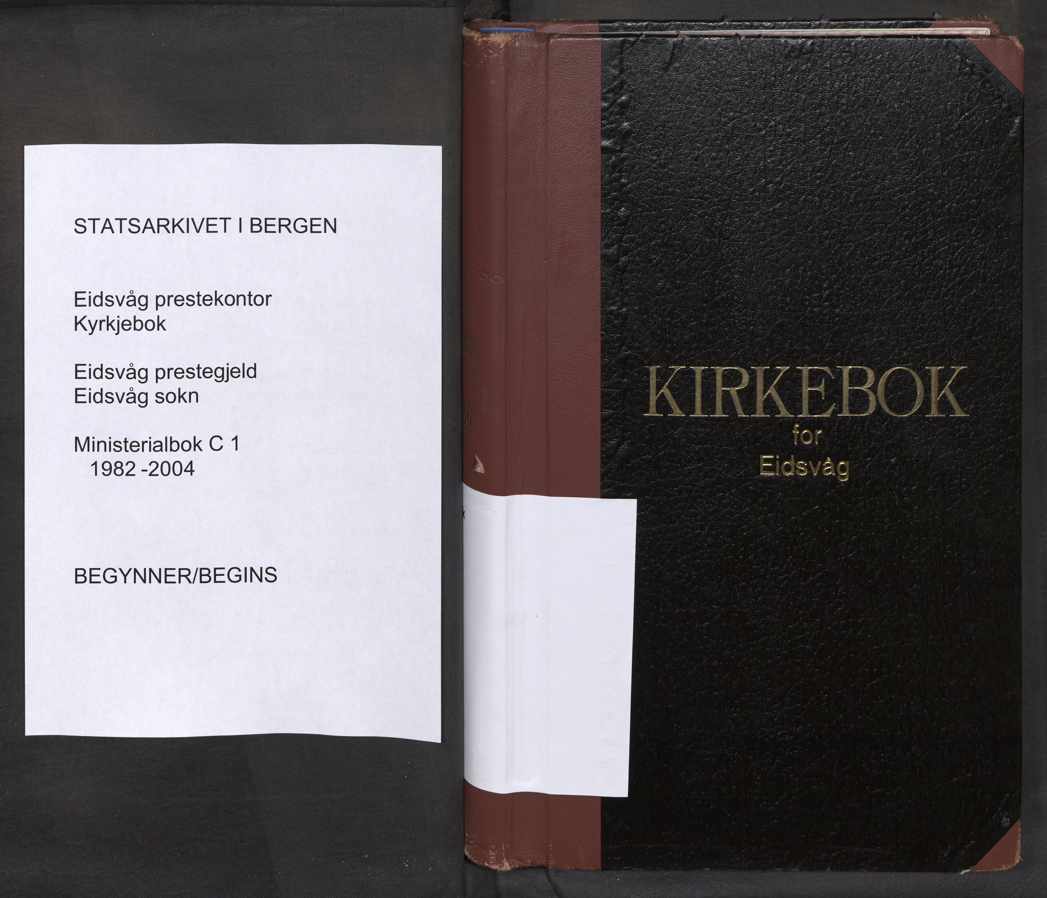 Eidsvåg Sokneprestembete, SAB/A-74901/H/Haa: Ministerialbok nr. C 1, 1982-2004