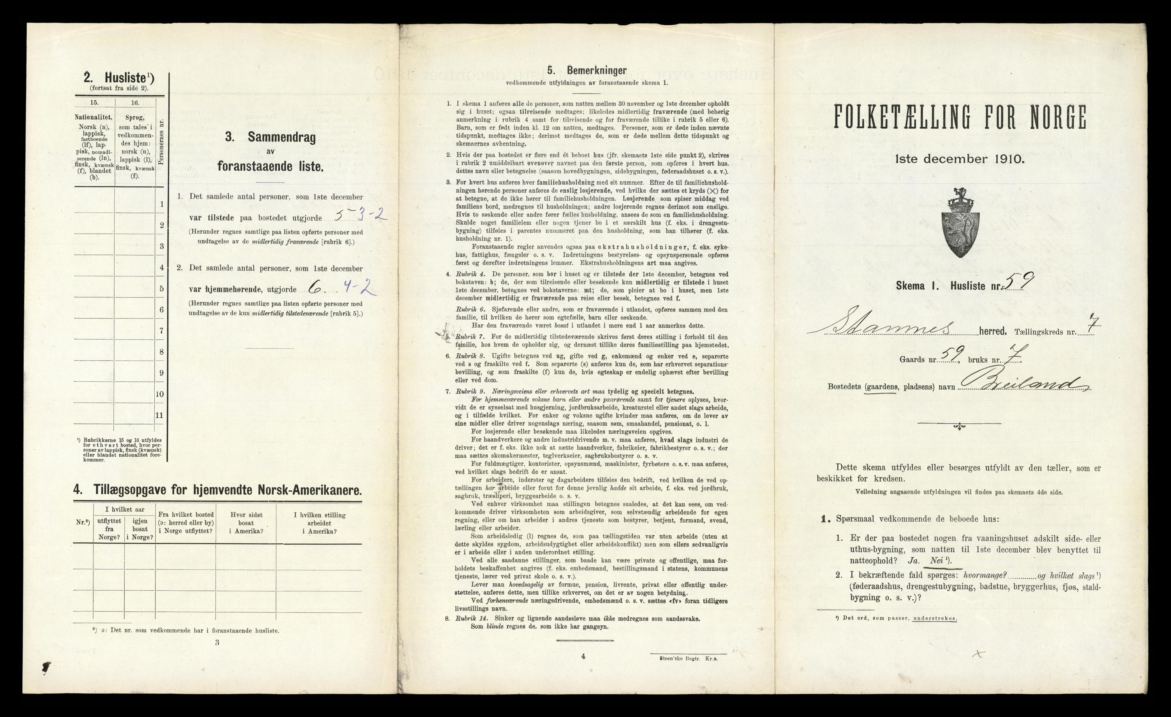 RA, Folketelling 1910 for 1821 Stamnes herred, 1910, s. 778