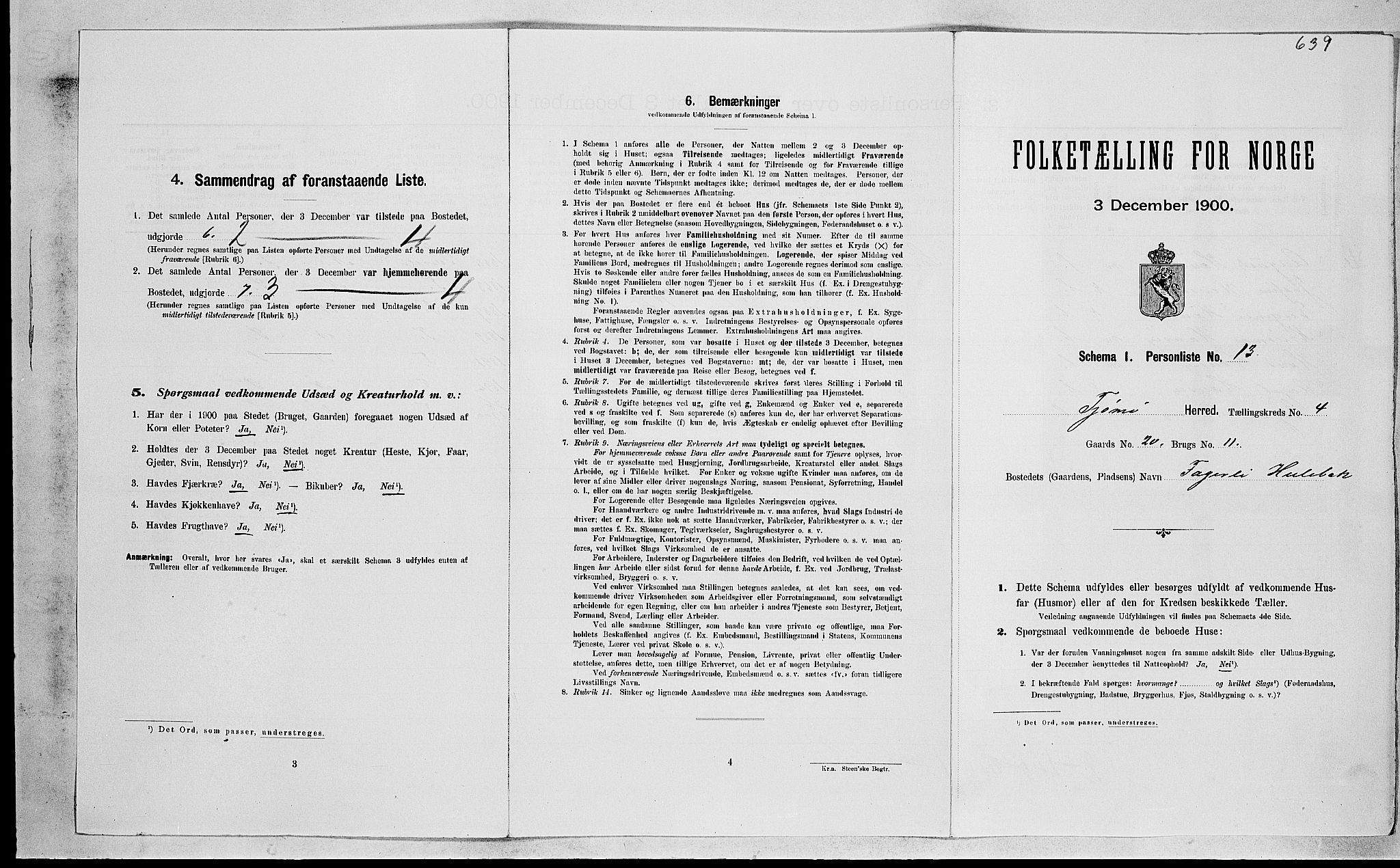 RA, Folketelling 1900 for 0723 Tjøme herred, 1900, s. 641