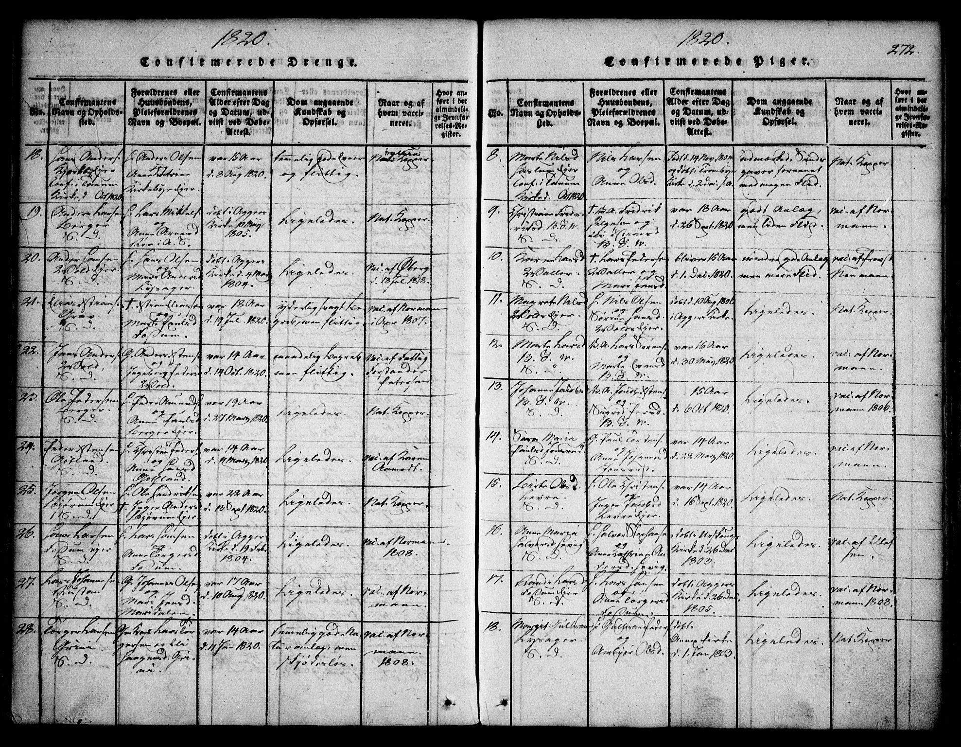 Asker prestekontor Kirkebøker, AV/SAO-A-10256a/F/Fa/L0006: Ministerialbok nr. I 6, 1814-1824, s. 272