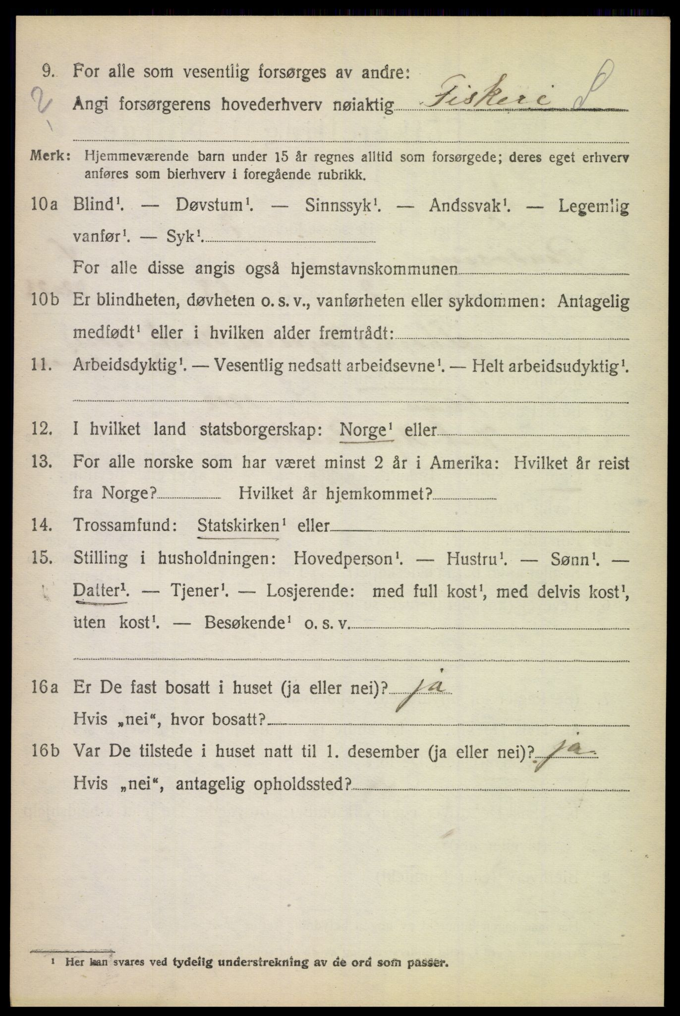 SAK, Folketelling 1920 for 1011 Randesund herred, 1920, s. 1809