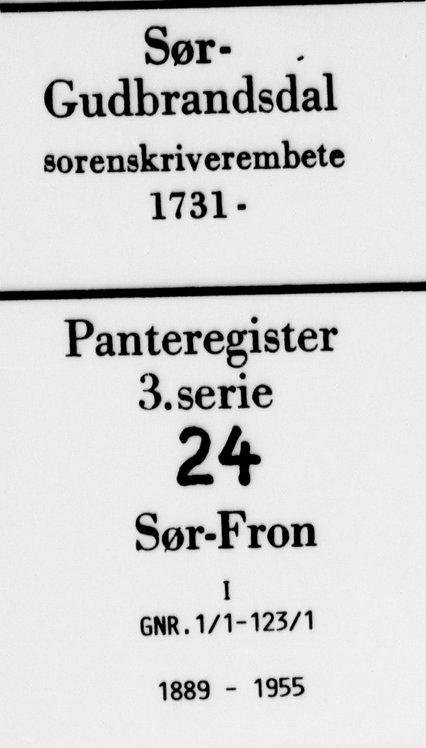 Sør-Gudbrandsdal tingrett, SAH/TING-004/H/Ha/Haj/L0024: Panteregister nr. 3.24, 1889-1955