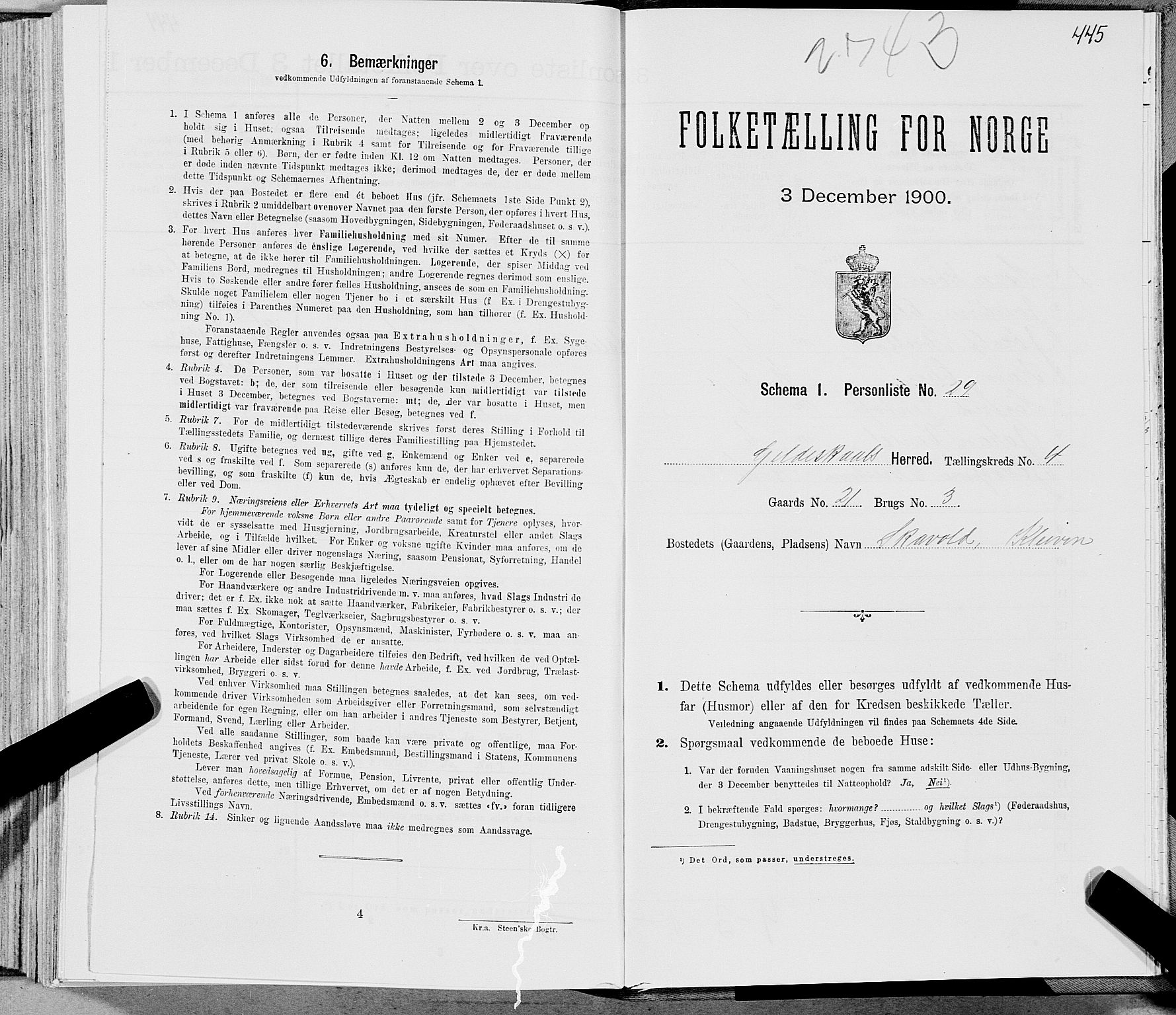 SAT, Folketelling 1900 for 1838 Gildeskål herred, 1900, s. 488