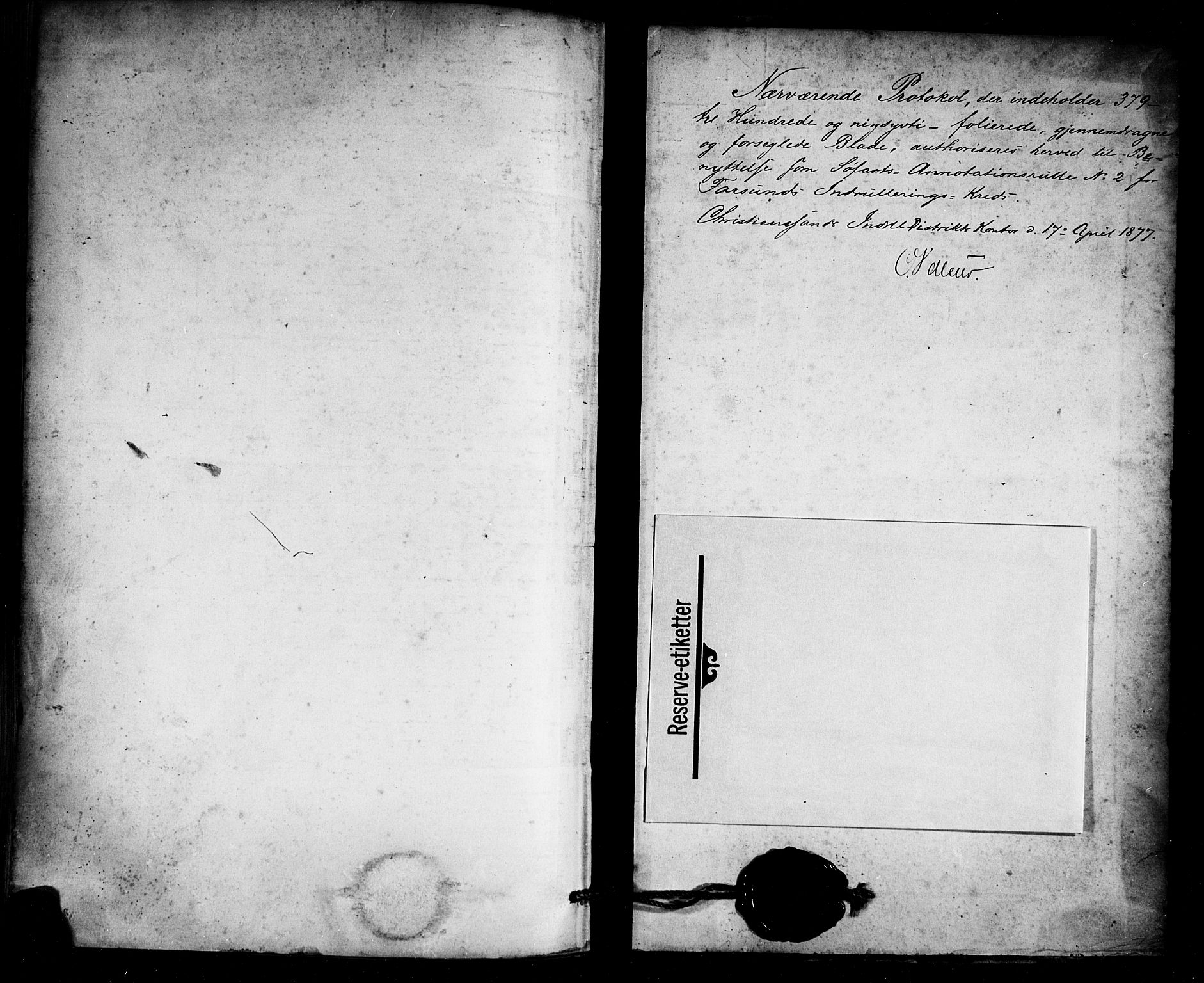 Farsund mønstringskrets, AV/SAK-2031-0017/F/Fa/L0006: Annotasjonsrulle nr 1911-3805 med register, Z-3, 1877-1894, s. 417