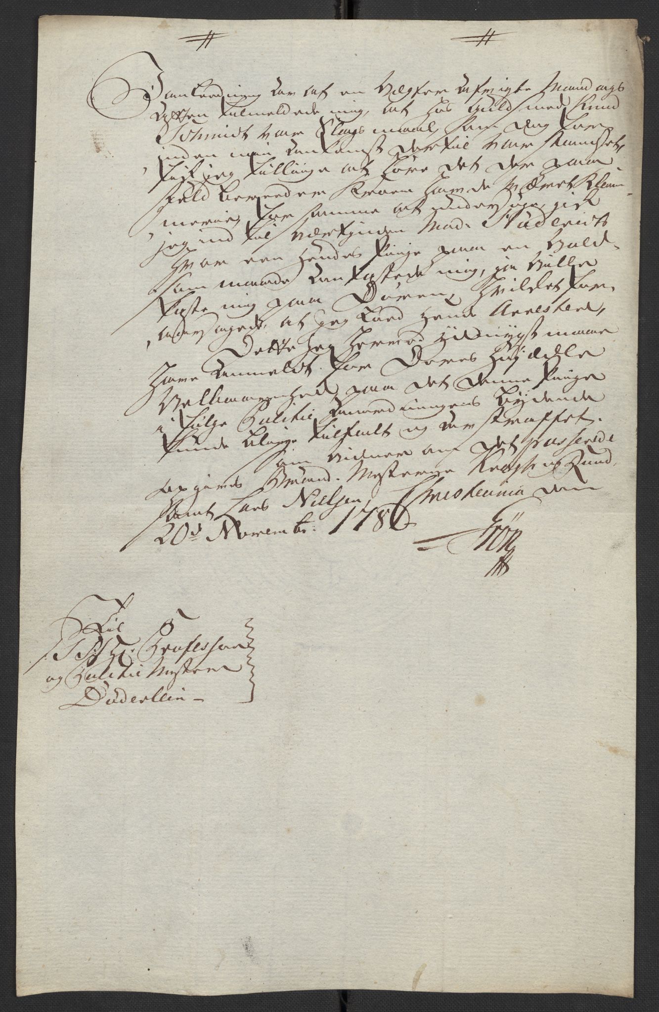 Oslo politidistrikt, AV/SAO-A-10085/D/Da/L0003: Innkomne brev, pro memoria m.v., 1781, s. 98