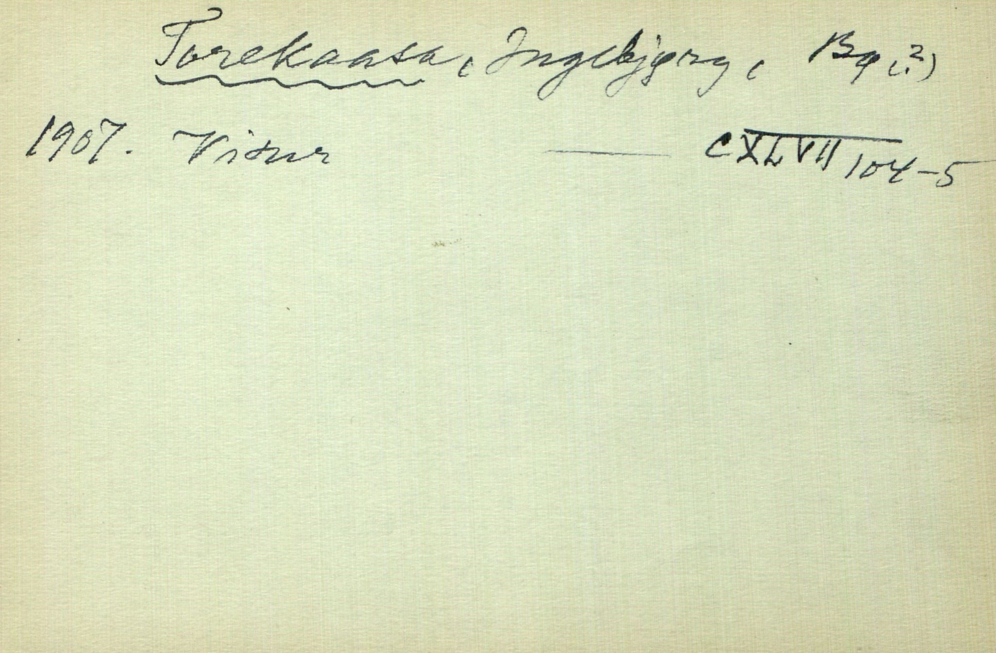 Rikard Berge, TEMU/TGM-A-1003/I/L0021: Personregister- T, 1910-1950