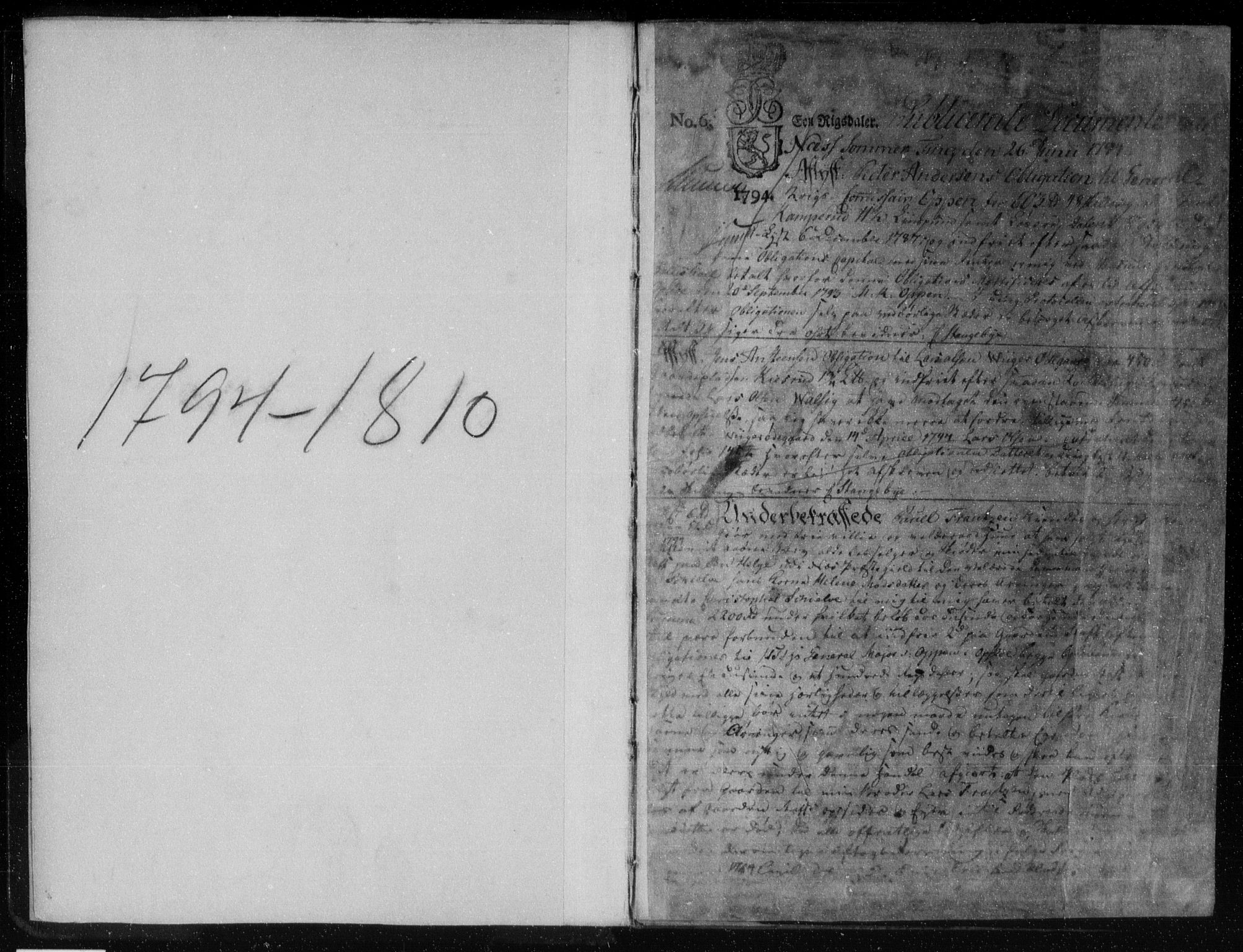Nord-Hedmark sorenskriveri, SAH/TING-012/H/Hb/Hba/L0002A: Pantebok nr. 2a, 1794-1801, s. 1