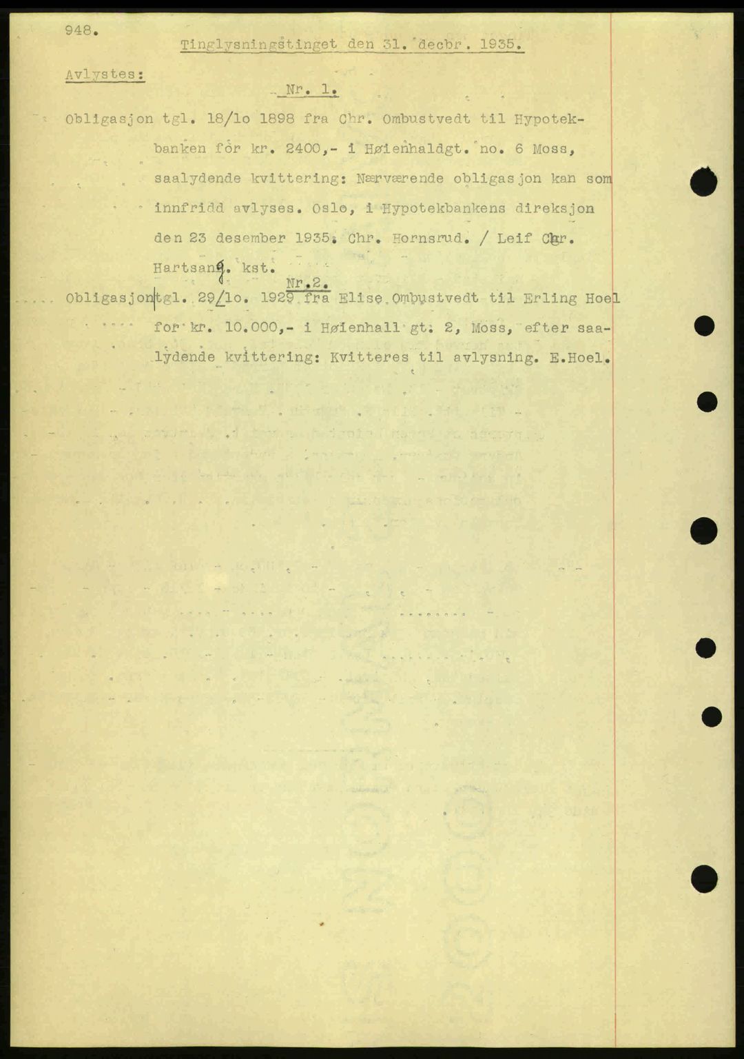 Moss sorenskriveri, SAO/A-10168: Pantebok nr. 45, 1935-1935, Tingl.dato: 31.12.1935
