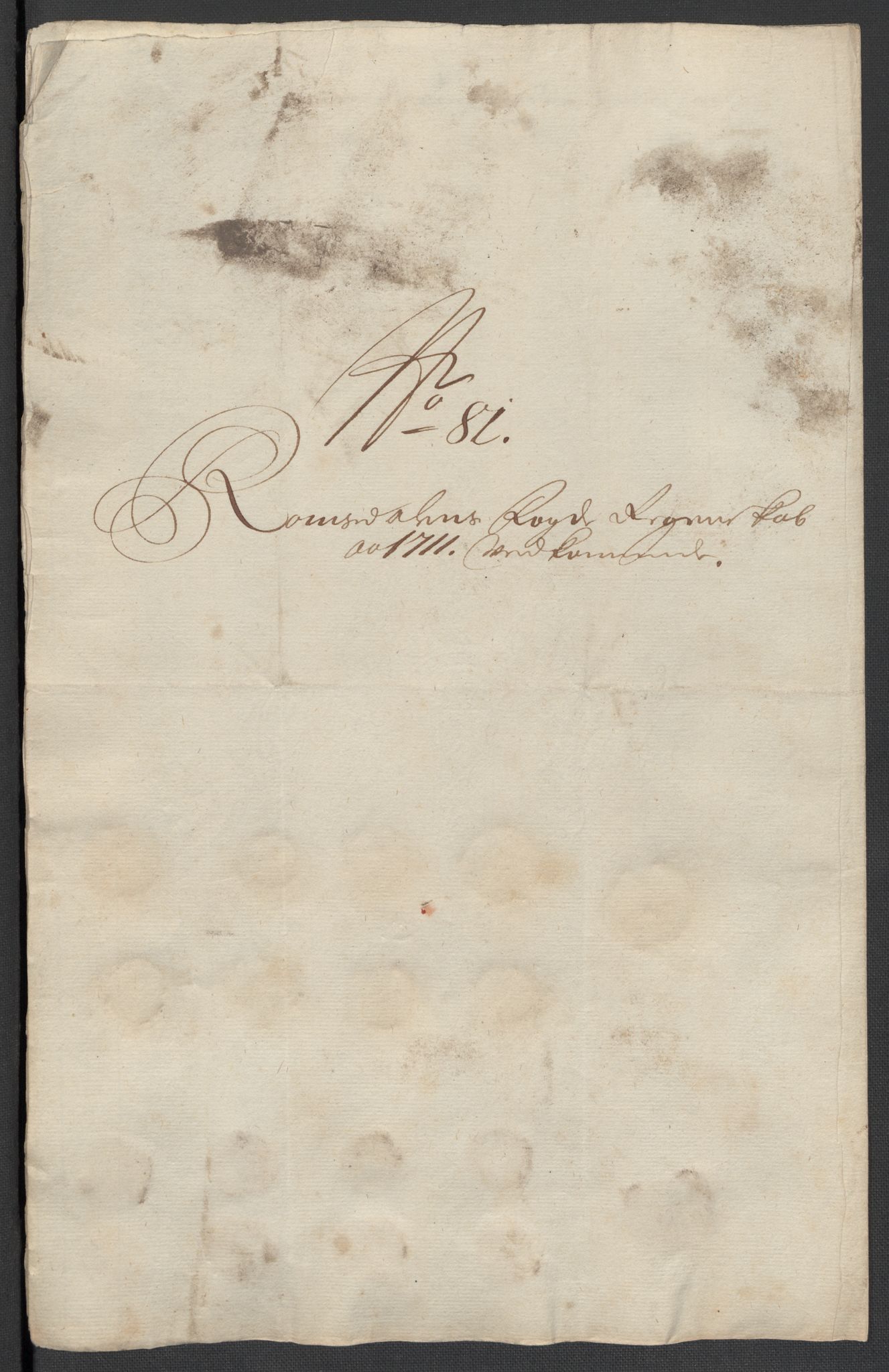 Rentekammeret inntil 1814, Reviderte regnskaper, Fogderegnskap, RA/EA-4092/R55/L3660: Fogderegnskap Romsdal, 1711, s. 382