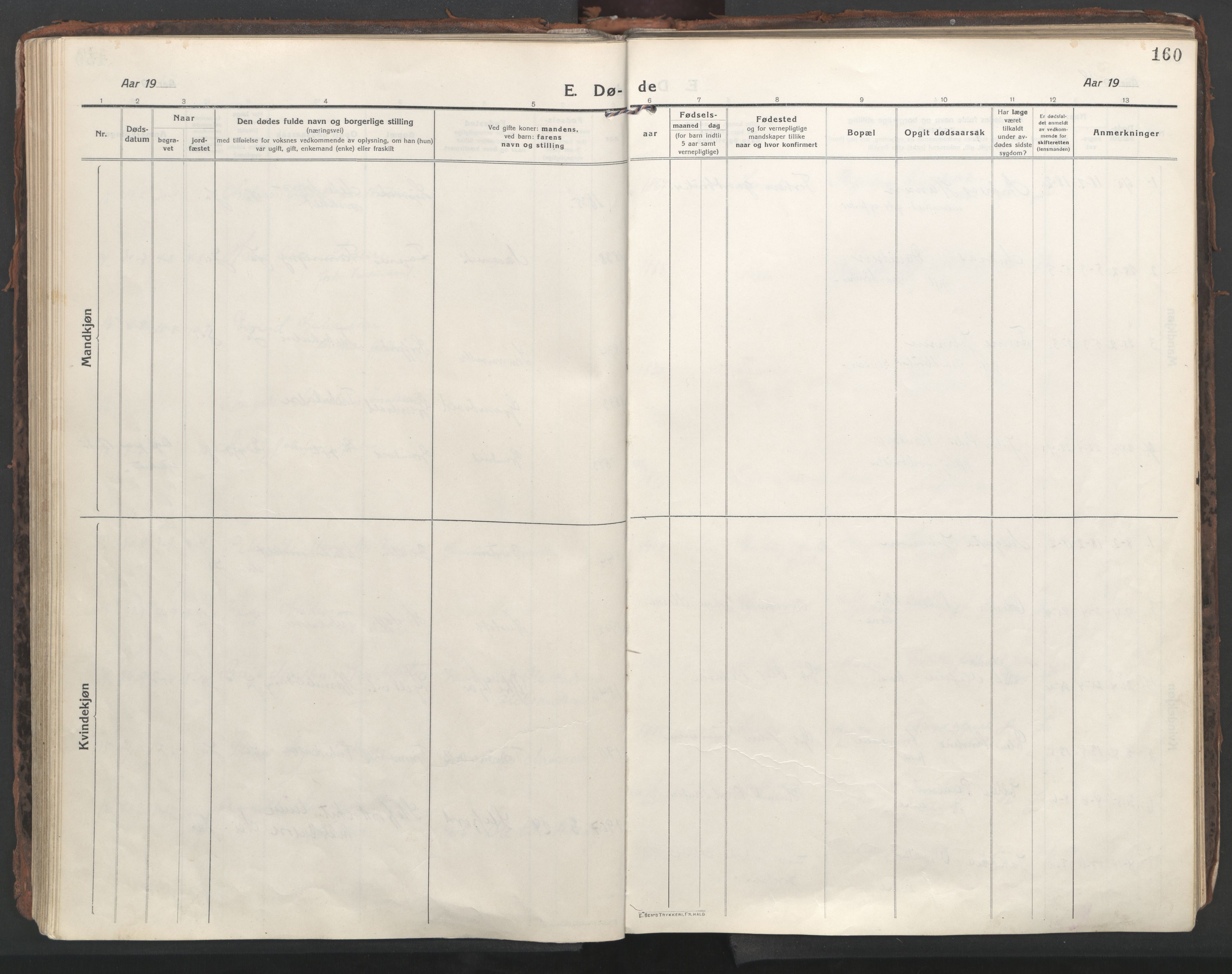Ministerialprotokoller, klokkerbøker og fødselsregistre - Nordland, SAT/A-1459/861/L0872: Ministerialbok nr. 861A07, 1915-1924, s. 160