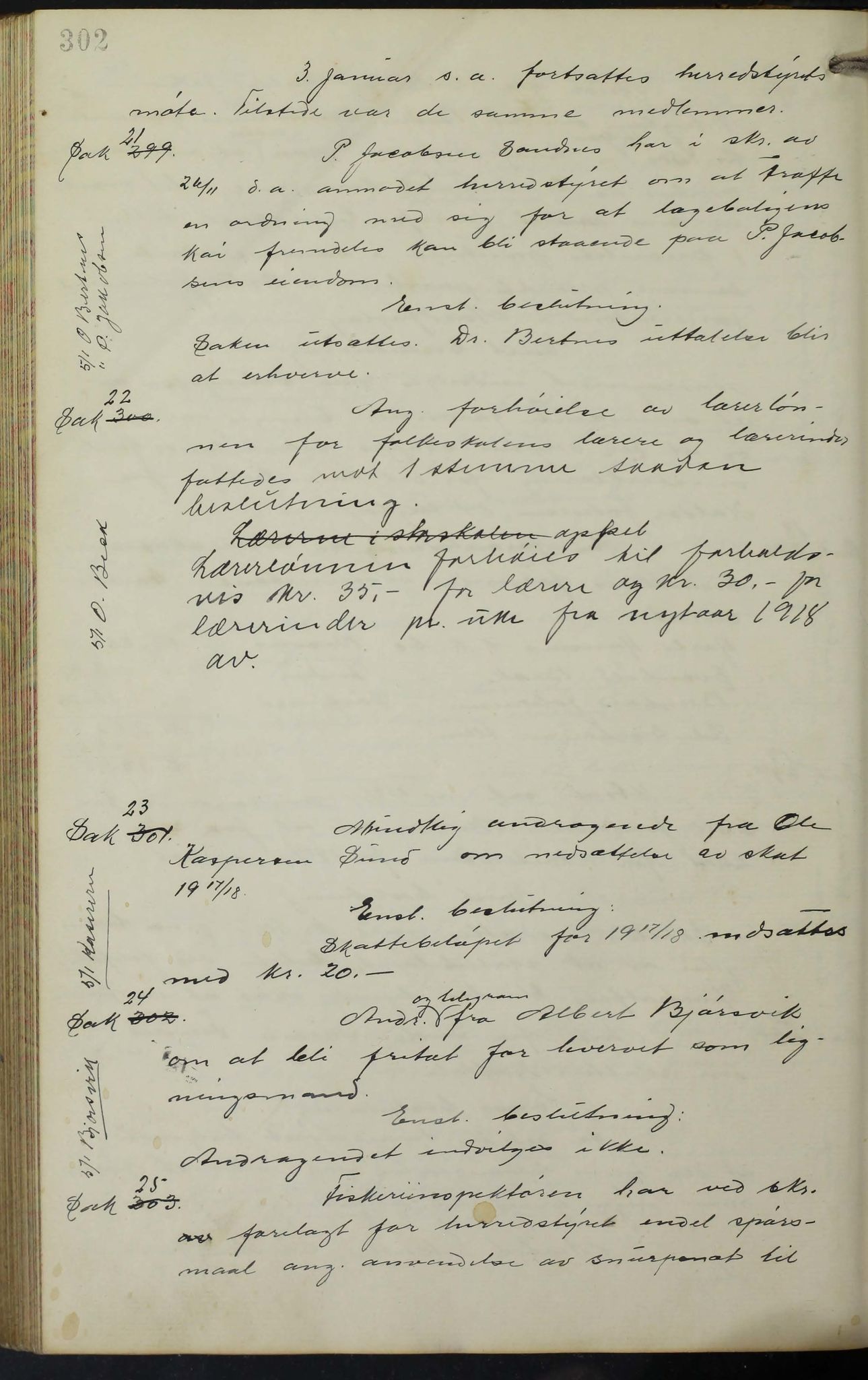Gildeskål kommune. Formannskapet, AIN/K-18380.150/100/L0004: Møtebok formannskapet, 1914-1918