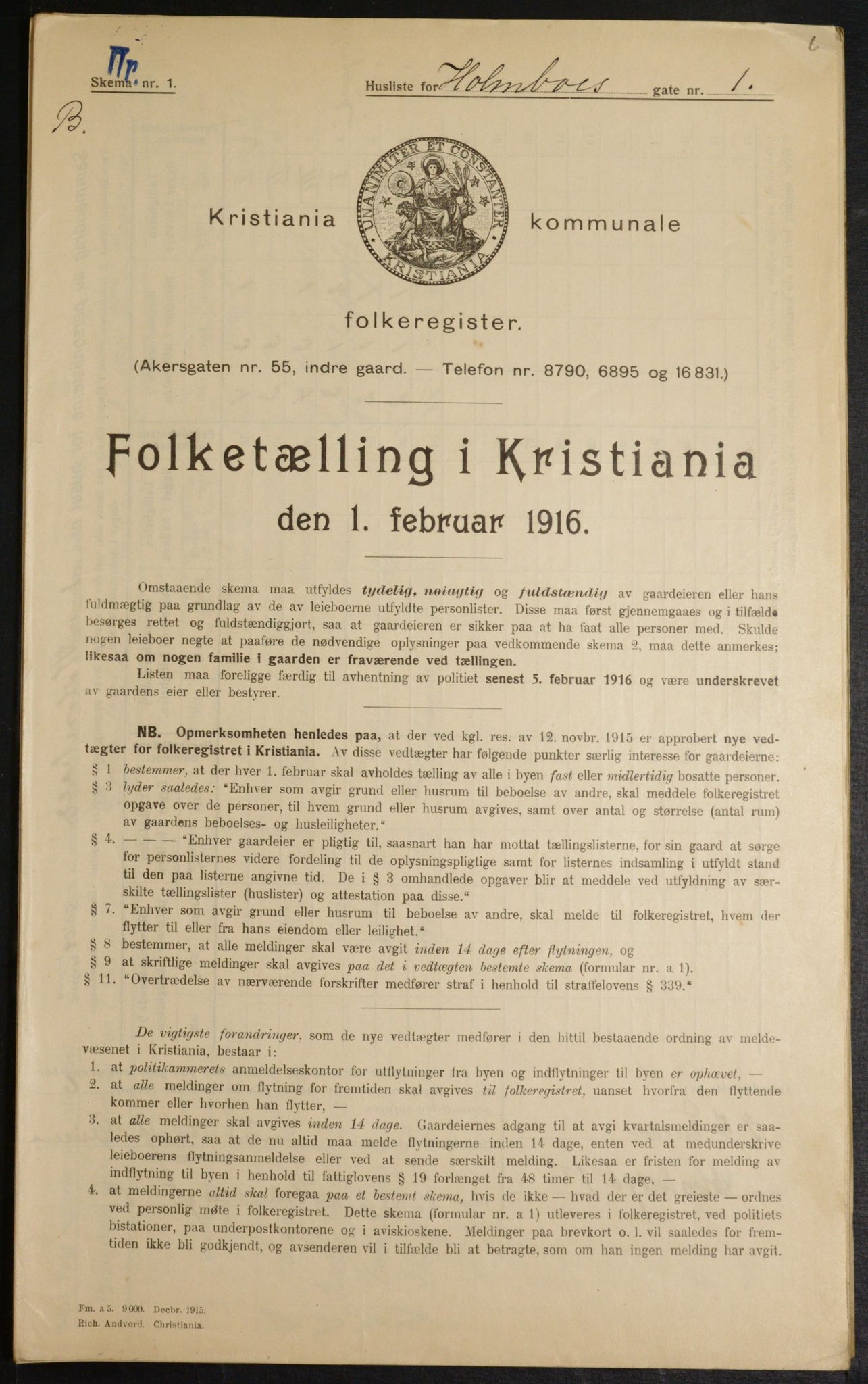 OBA, Kommunal folketelling 1.2.1916 for Kristiania, 1916, s. 41421