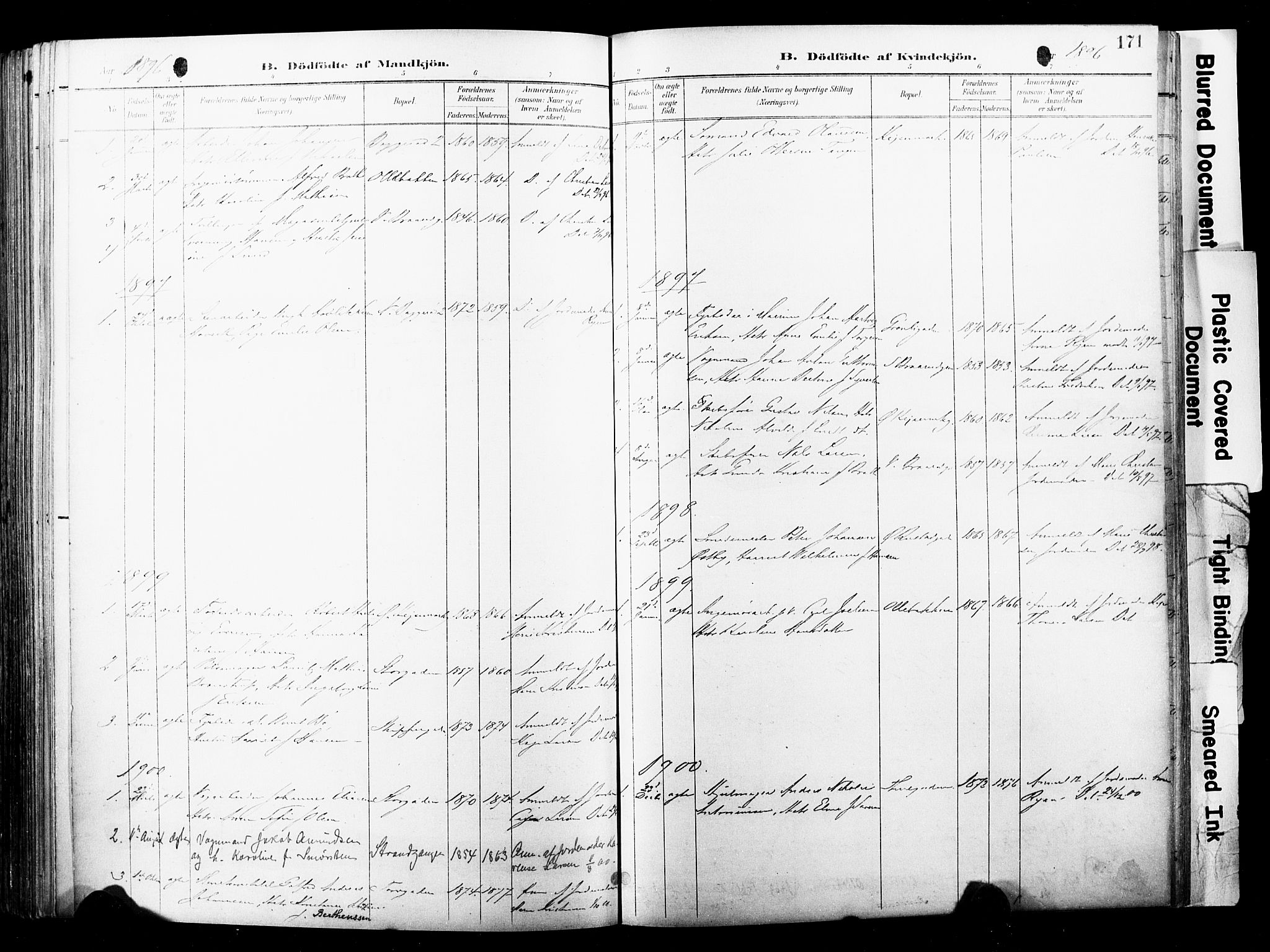 Horten kirkebøker, AV/SAKO-A-348/F/Fa/L0005: Ministerialbok nr. 5, 1896-1904, s. 171