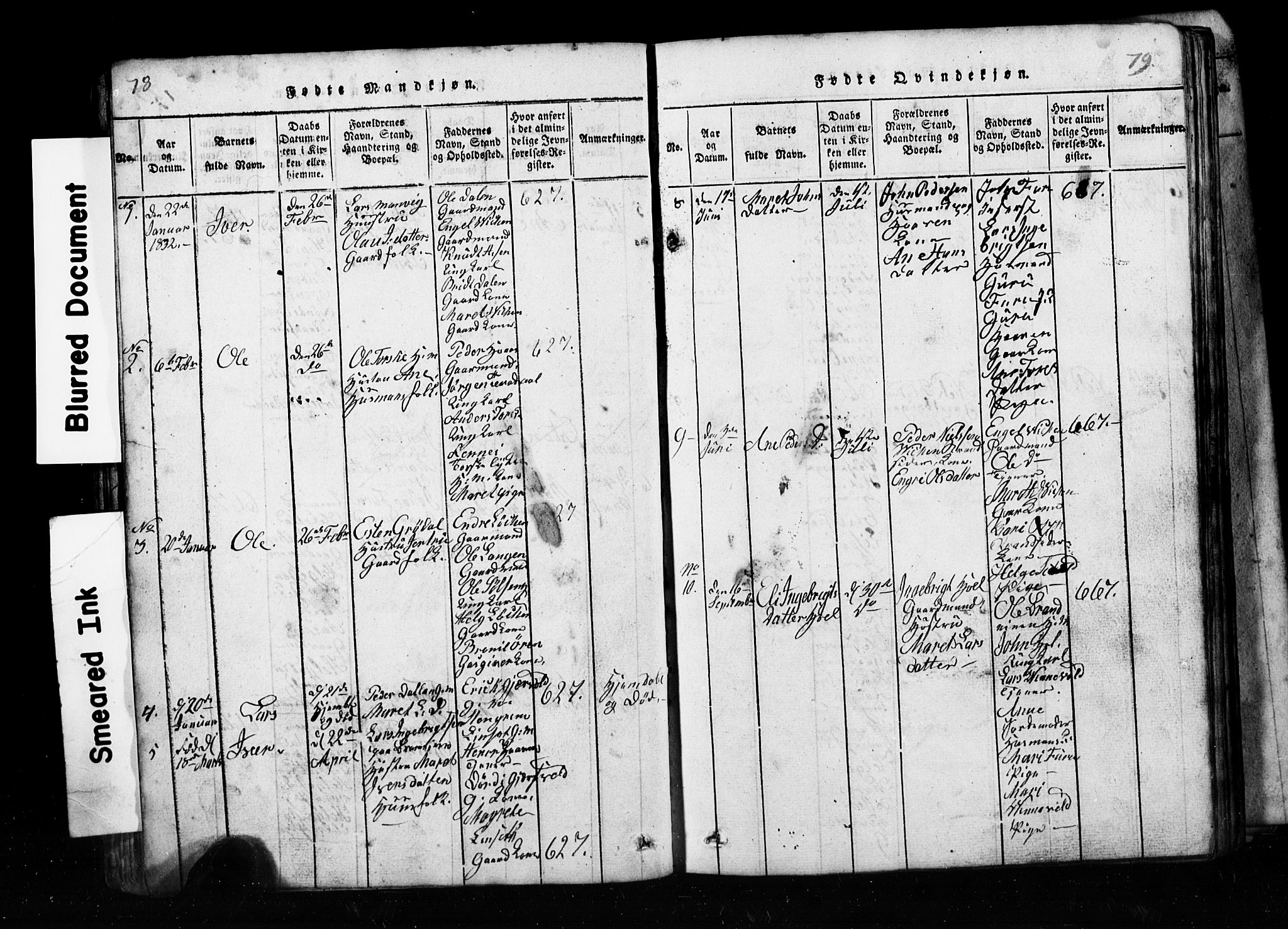 Ministerialprotokoller, klokkerbøker og fødselsregistre - Møre og Romsdal, AV/SAT-A-1454/590/L1016: Klokkerbok nr. 590C01, 1819-1838, s. 78-79