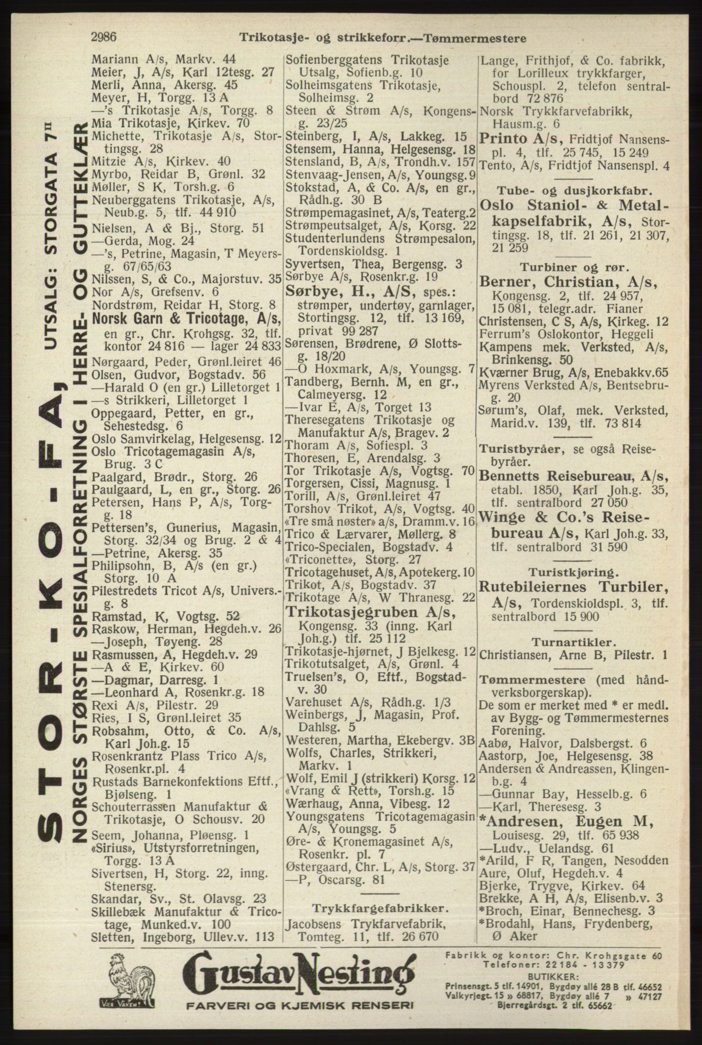 Kristiania/Oslo adressebok, PUBL/-, 1940, s. 2936