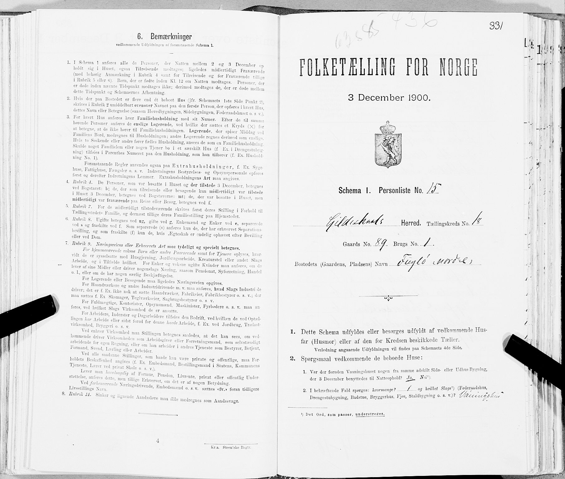 SAT, Folketelling 1900 for 1838 Gildeskål herred, 1900, s. 1841