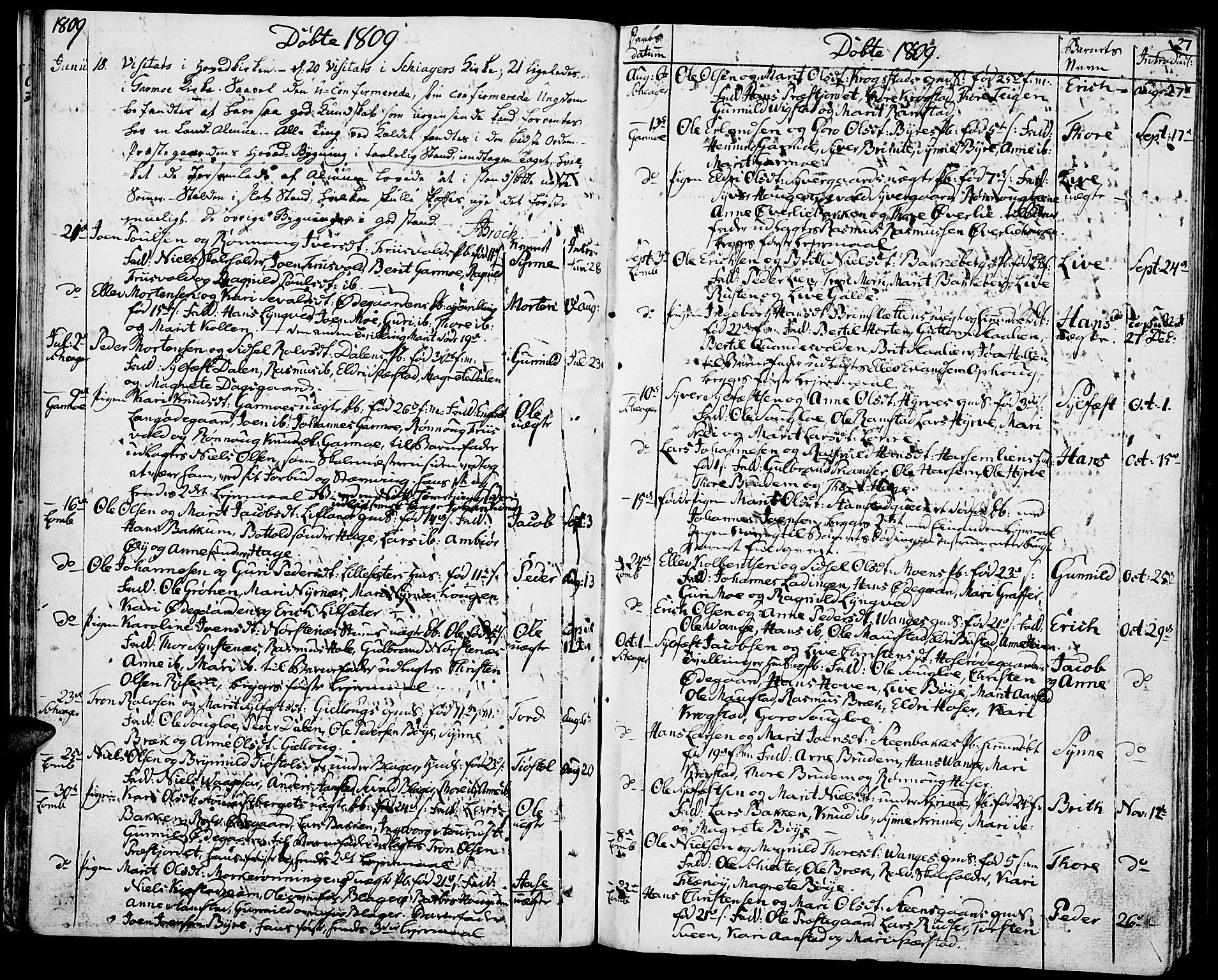 Lom prestekontor, AV/SAH-PREST-070/K/L0003: Ministerialbok nr. 3, 1801-1825, s. 27