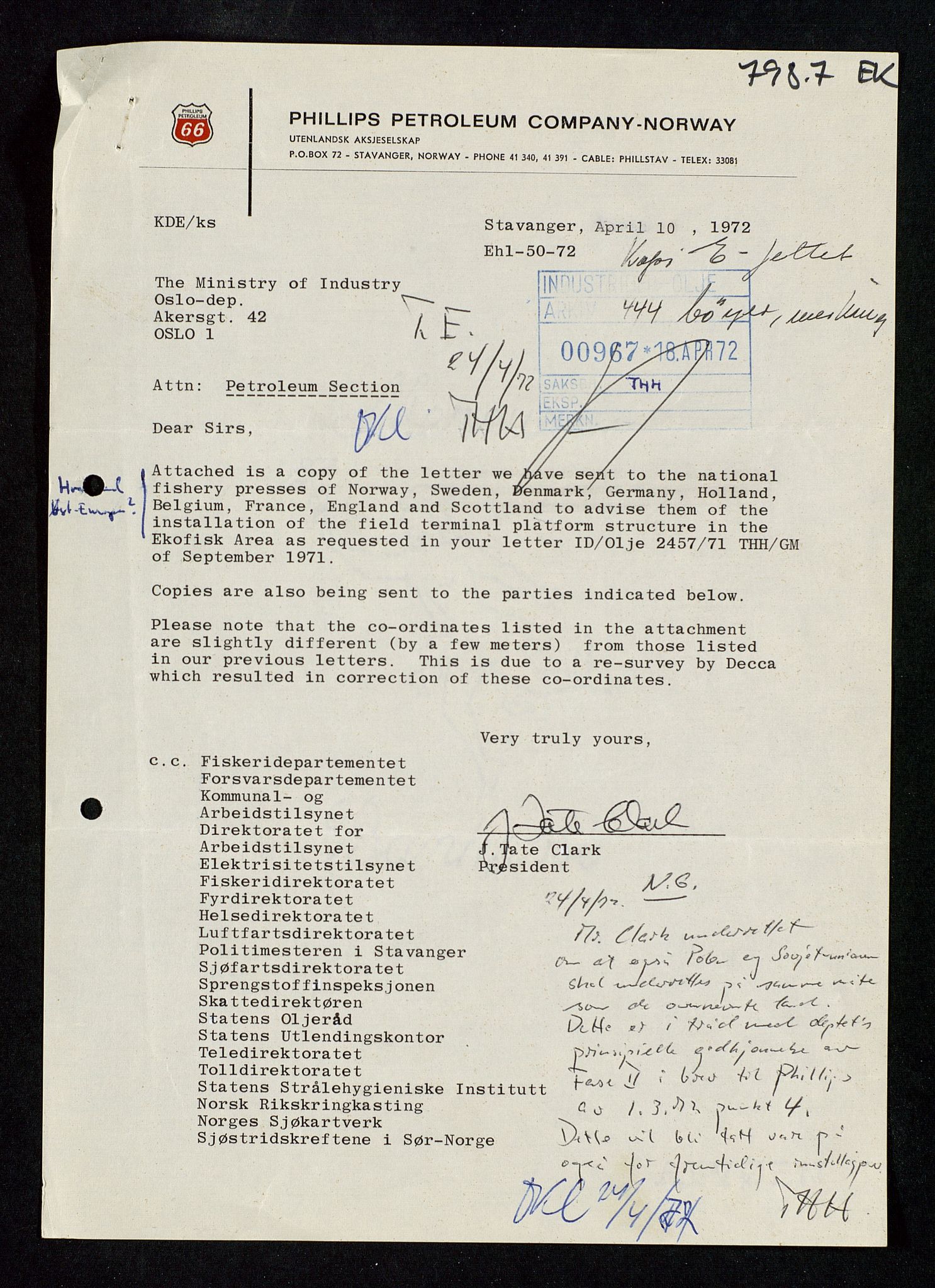 Industridepartementet, Oljekontoret, AV/SAST-A-101348/Db/L0004: Simulering, havmiljø og dykking, 1966-1973, s. 321