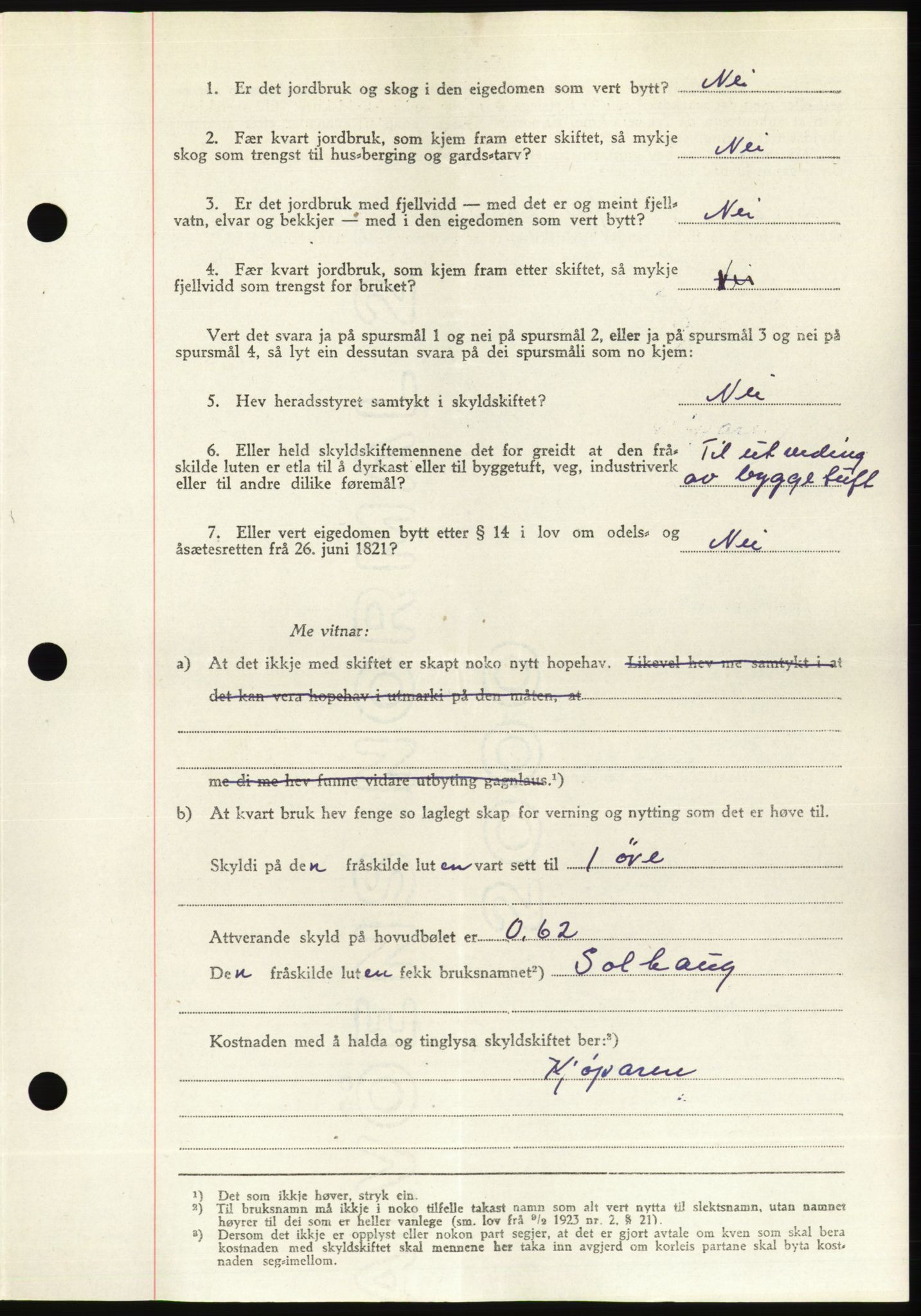 Søre Sunnmøre sorenskriveri, AV/SAT-A-4122/1/2/2C/L0081: Pantebok nr. 7A, 1947-1948, Dagboknr: 1186/1947