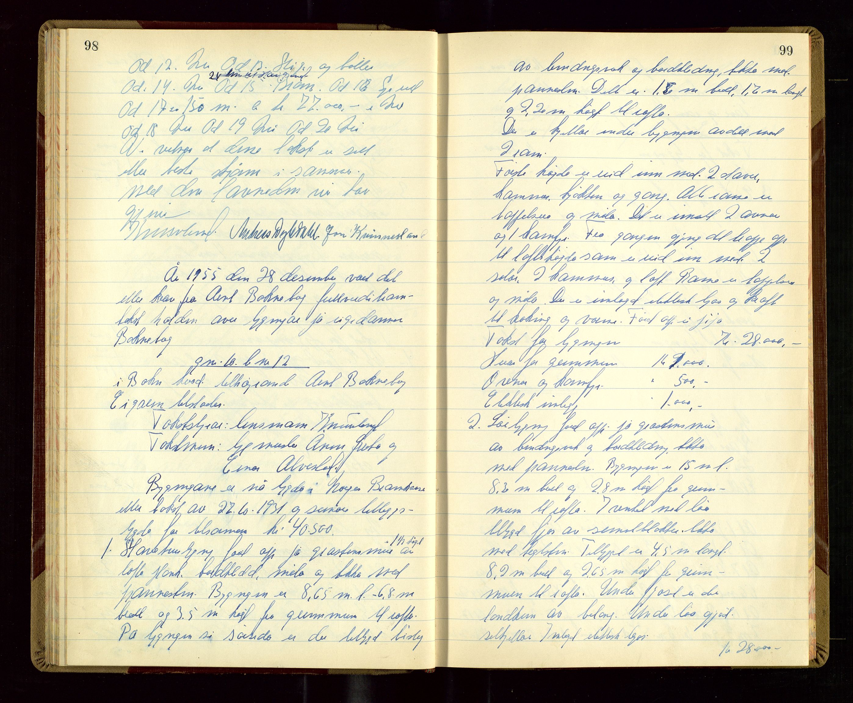 Tysvær lensmannskontor, AV/SAST-A-100192/Goa/L0004: "Branntakstprotokoll", 1955, s. 98-99