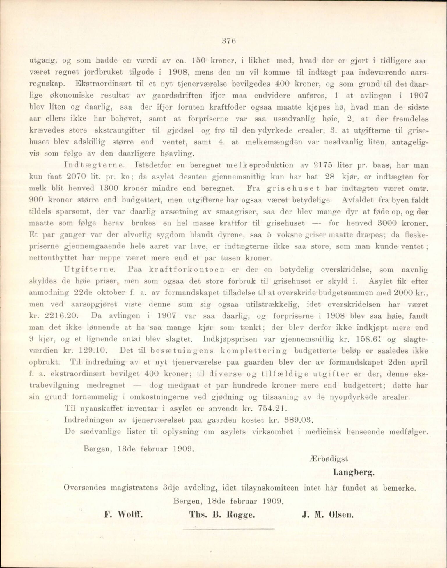 Haukeland Sykehus, Direktøren, BBA/A-2050.04/Æa/L0001: Årsberetninger 1906-1914, 1906-1914, s. 64