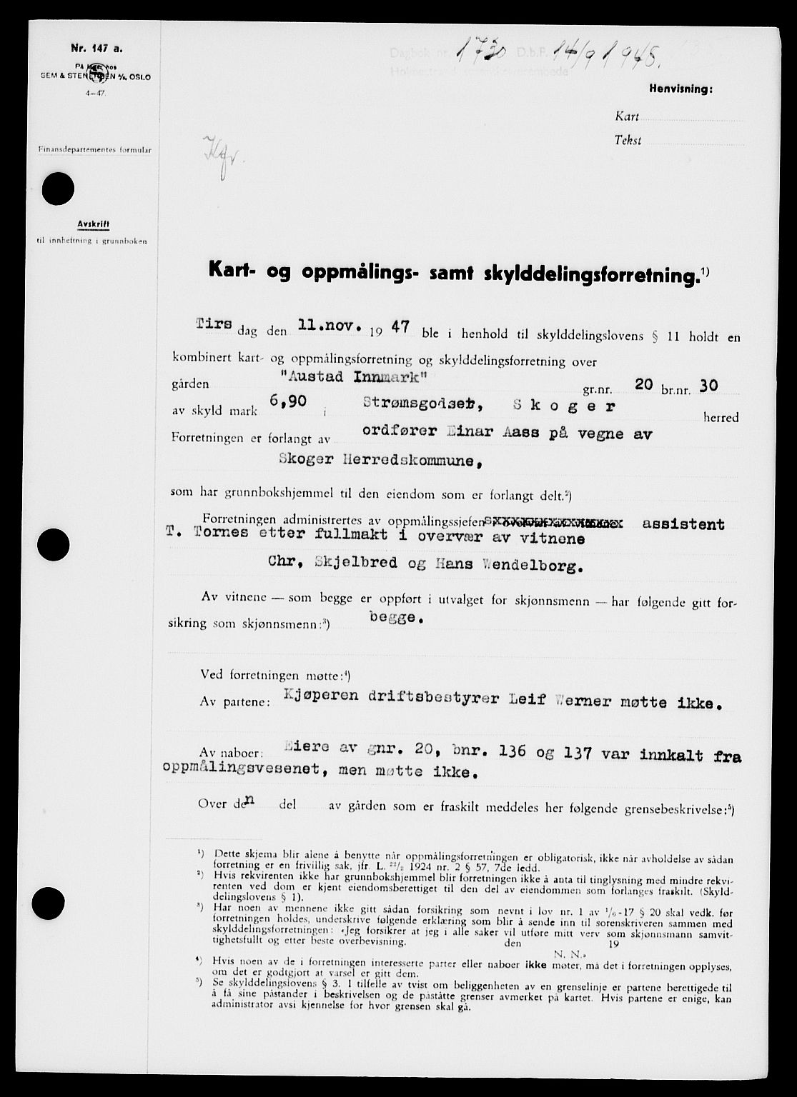 Holmestrand sorenskriveri, SAKO/A-67/G/Ga/Gaa/L0064: Pantebok nr. A-64, 1948-1948, Dagboknr: 1730/1948