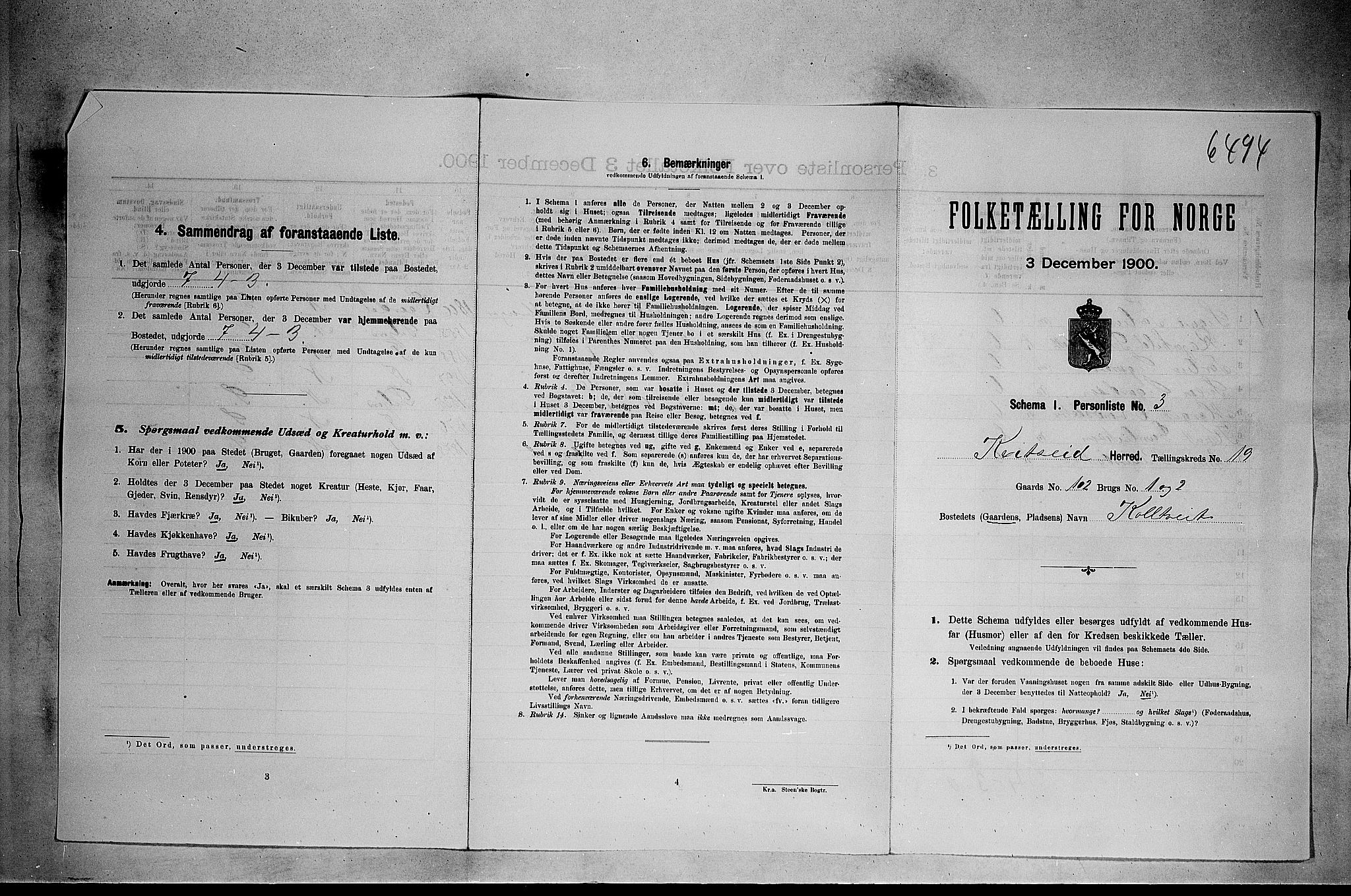 SAKO, Folketelling 1900 for 0829 Kviteseid herred, 1900, s. 1139