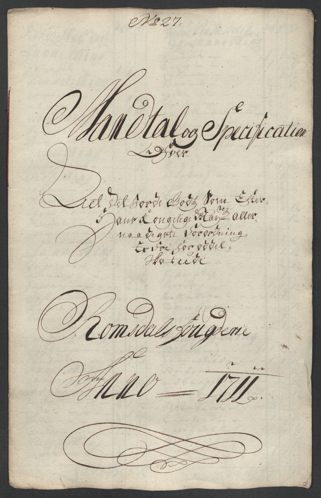 Rentekammeret inntil 1814, Reviderte regnskaper, Fogderegnskap, RA/EA-4092/R55/L3660: Fogderegnskap Romsdal, 1711, s. 414