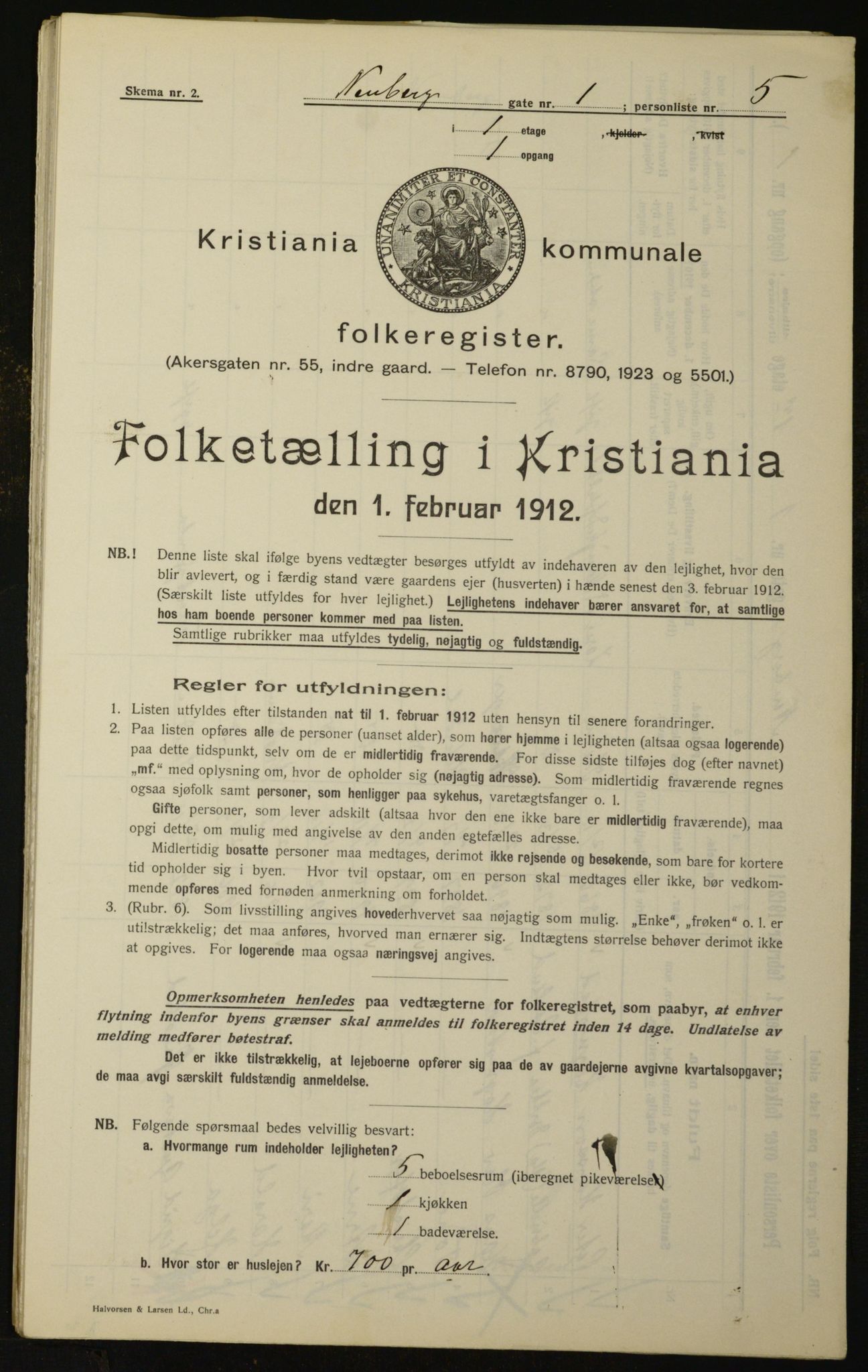 OBA, Kommunal folketelling 1.2.1912 for Kristiania, 1912, s. 70232