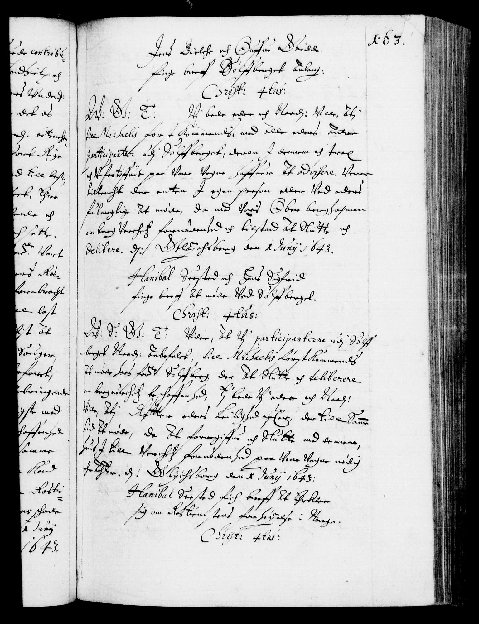 Danske Kanselli 1572-1799, AV/RA-EA-3023/F/Fc/Fca/Fcab/L0007: Norske tegnelser (mikrofilm), 1640-1648, s. 163a