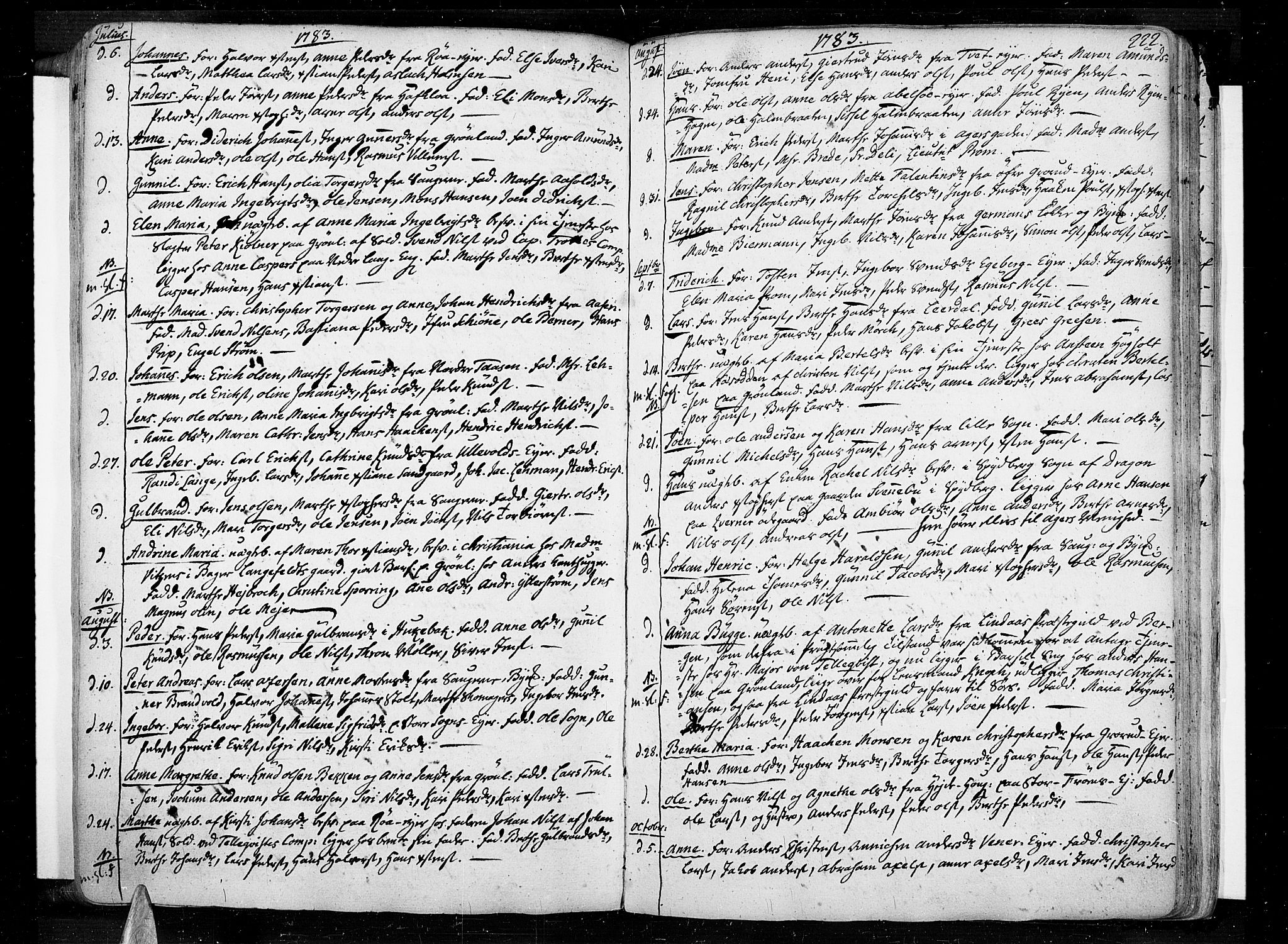 Aker prestekontor kirkebøker, AV/SAO-A-10861/F/L0009: Ministerialbok nr. 9, 1765-1785, s. 222