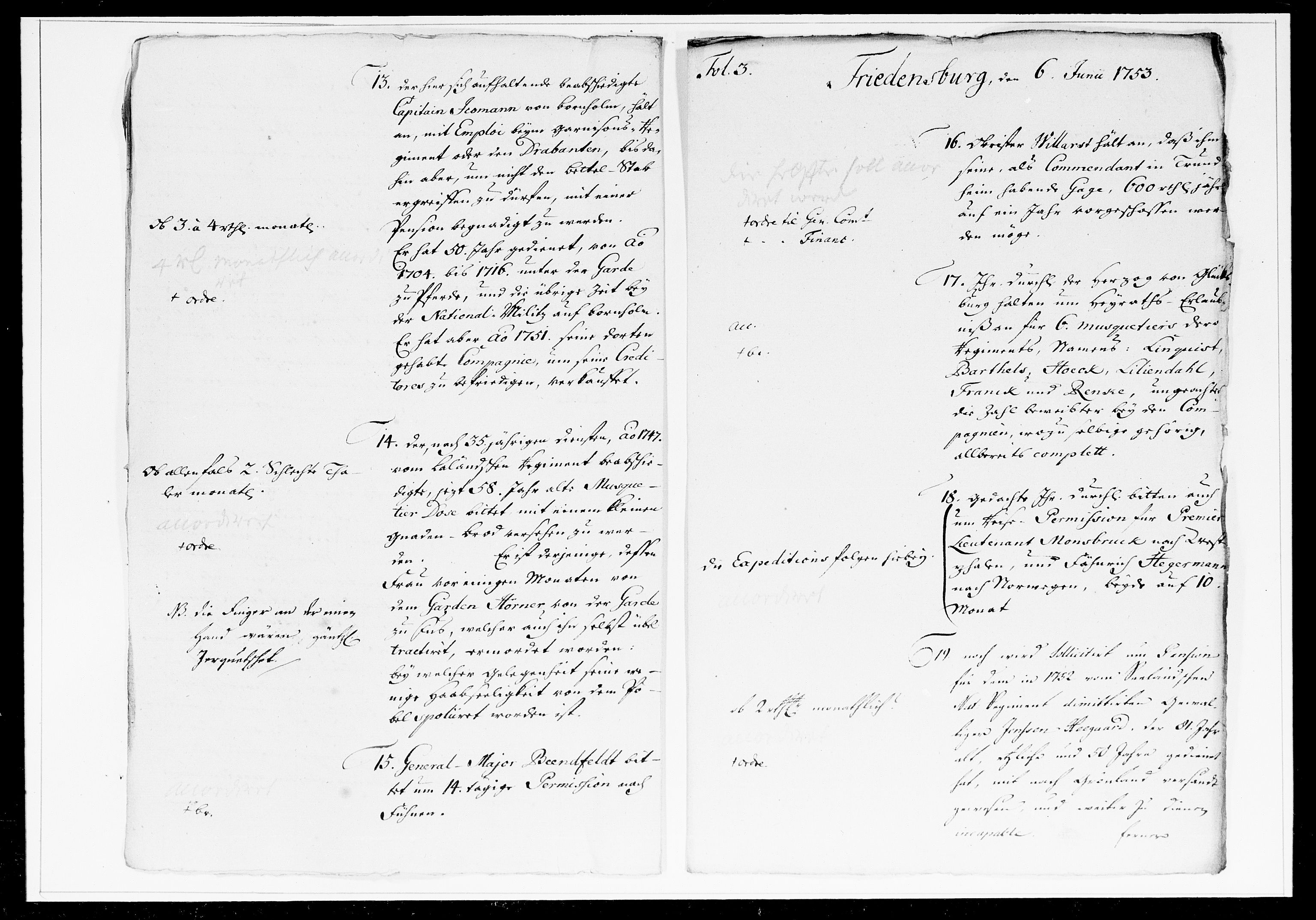 Krigskollegiet, Krigskancelliet, DRA/A-0006/-/1241-1247: Refererede sager, 1753, s. 184