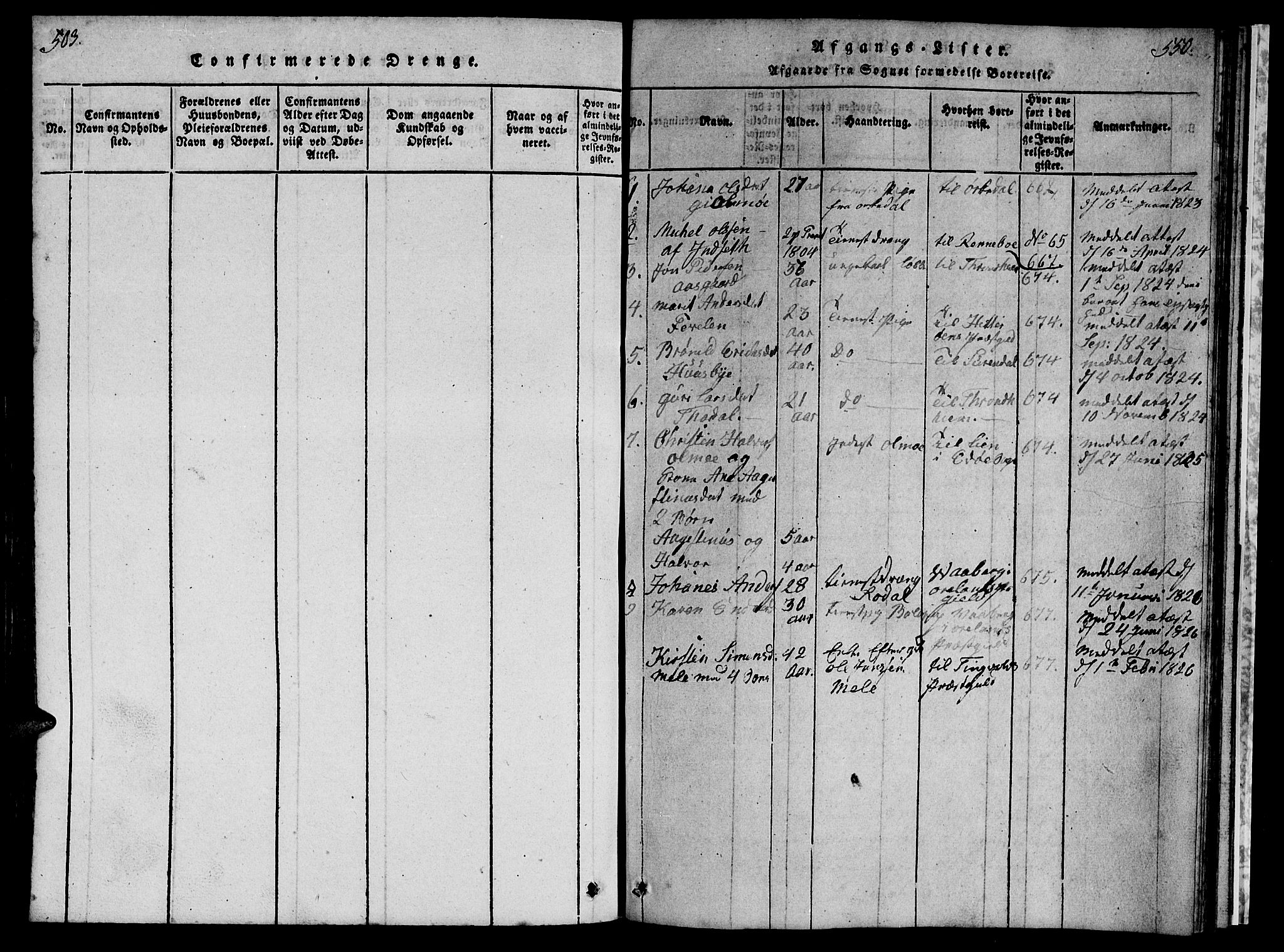 Ministerialprotokoller, klokkerbøker og fødselsregistre - Møre og Romsdal, AV/SAT-A-1454/578/L0908: Klokkerbok nr. 578C01, 1819-1837, s. 549-550