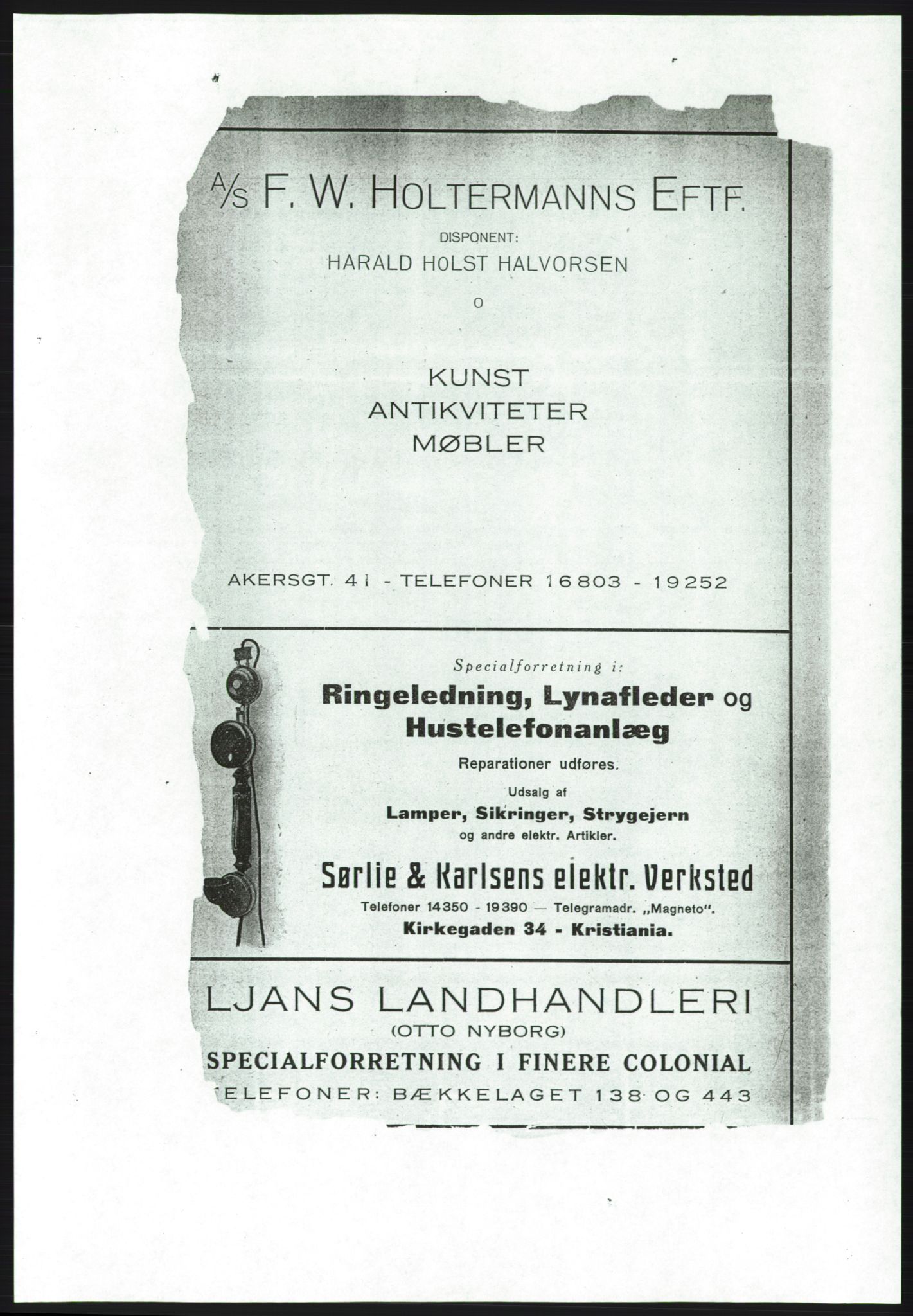 Aker adressebok/adressekalender, PUBL/001/A/001: Akers adressebok, 1916-1917