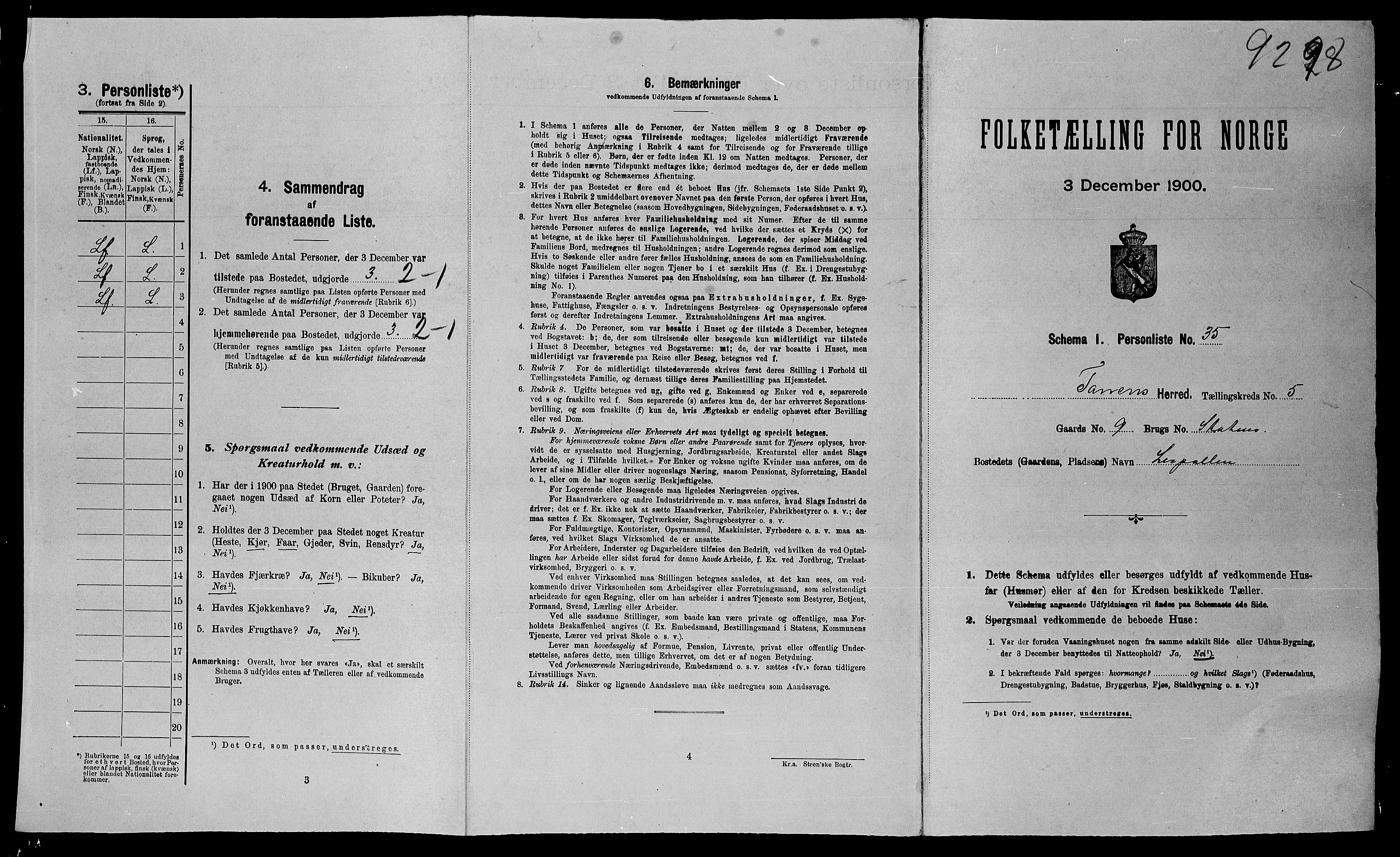 SATØ, Folketelling 1900 for 2025 Tana herred, 1900, s. 842