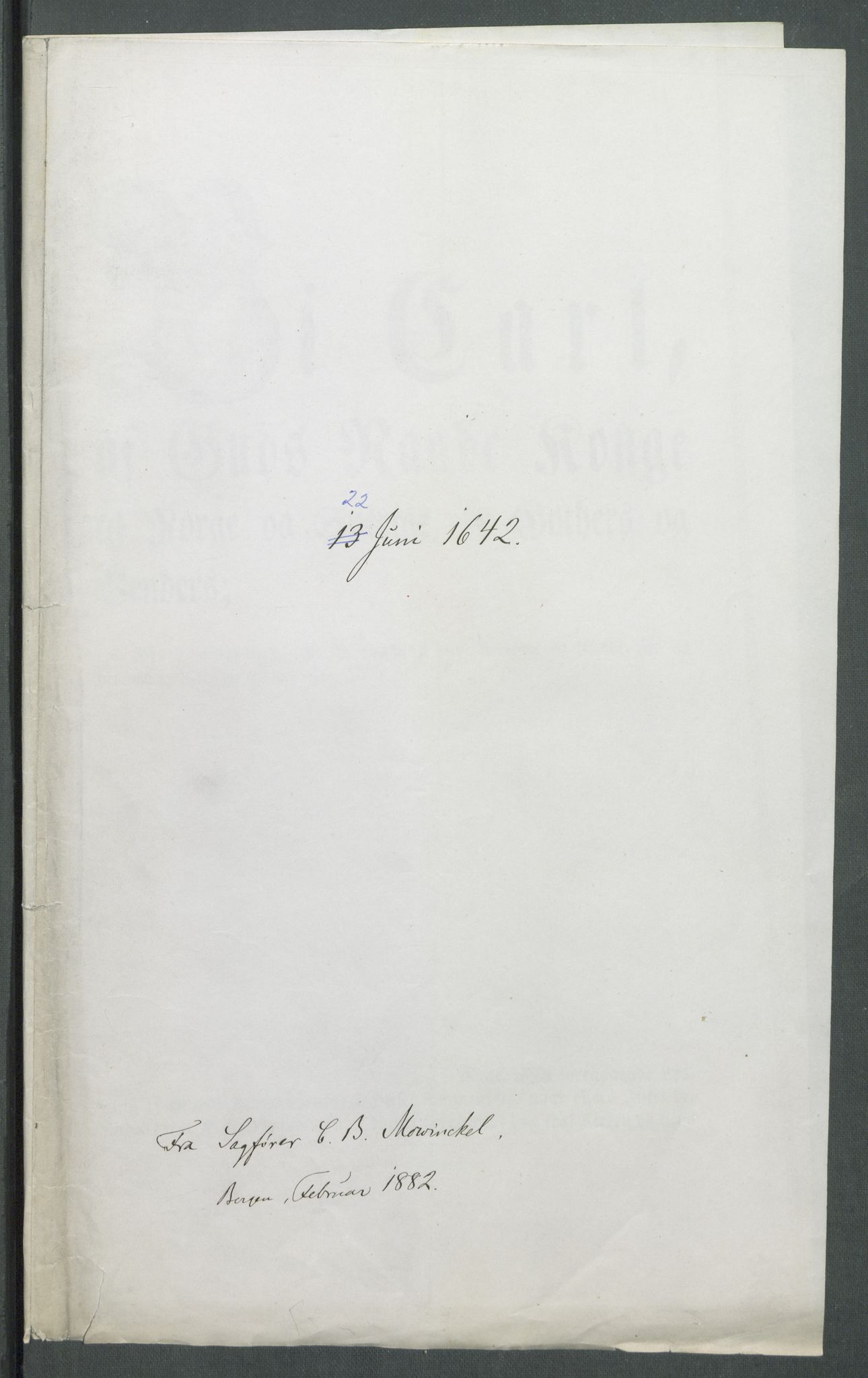 Riksarkivets diplomsamling, AV/RA-EA-5965/F02/L0155: Dokumenter, 1642, s. 93