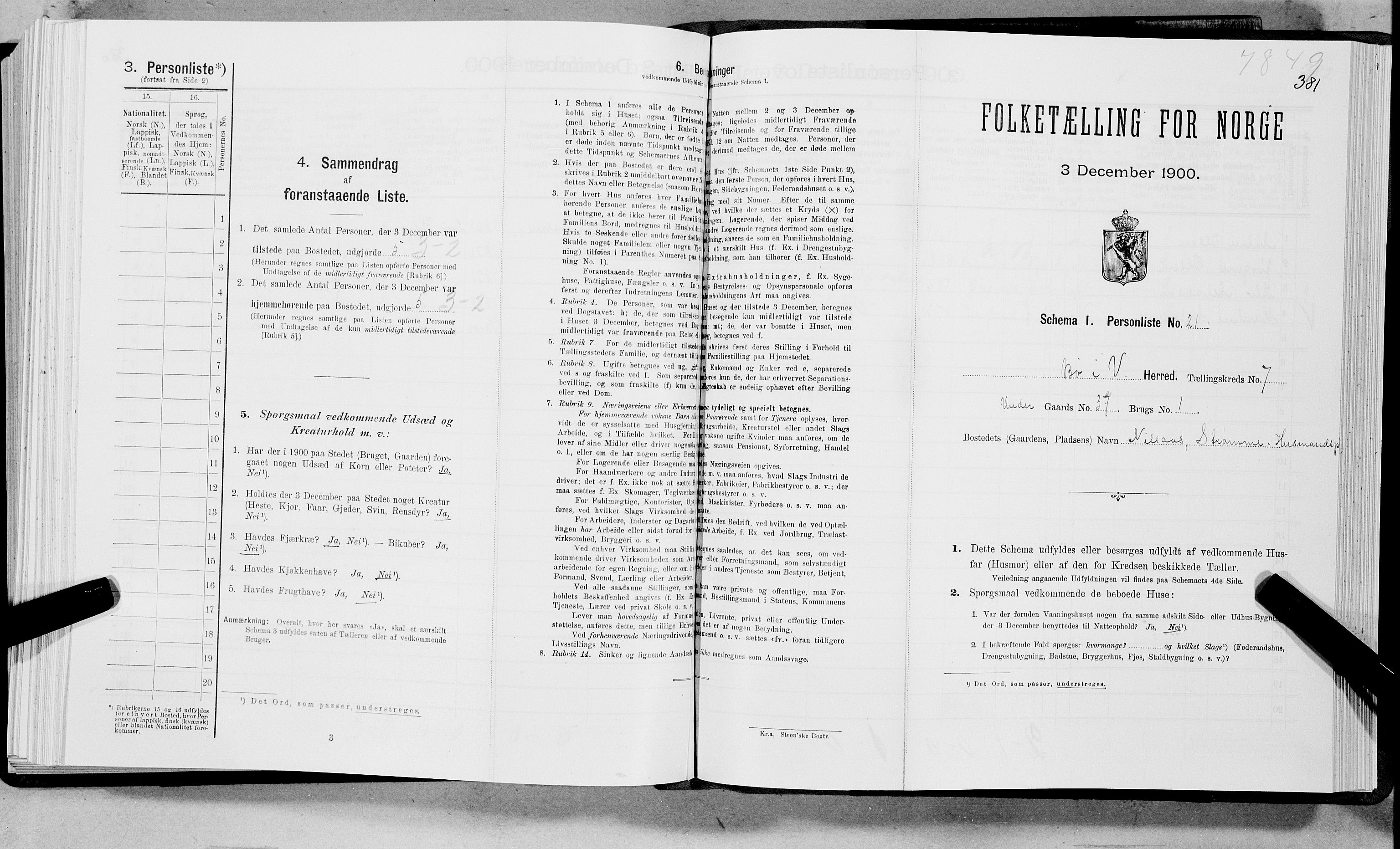 SAT, Folketelling 1900 for 1867 Bø herred, 1900, s. 792