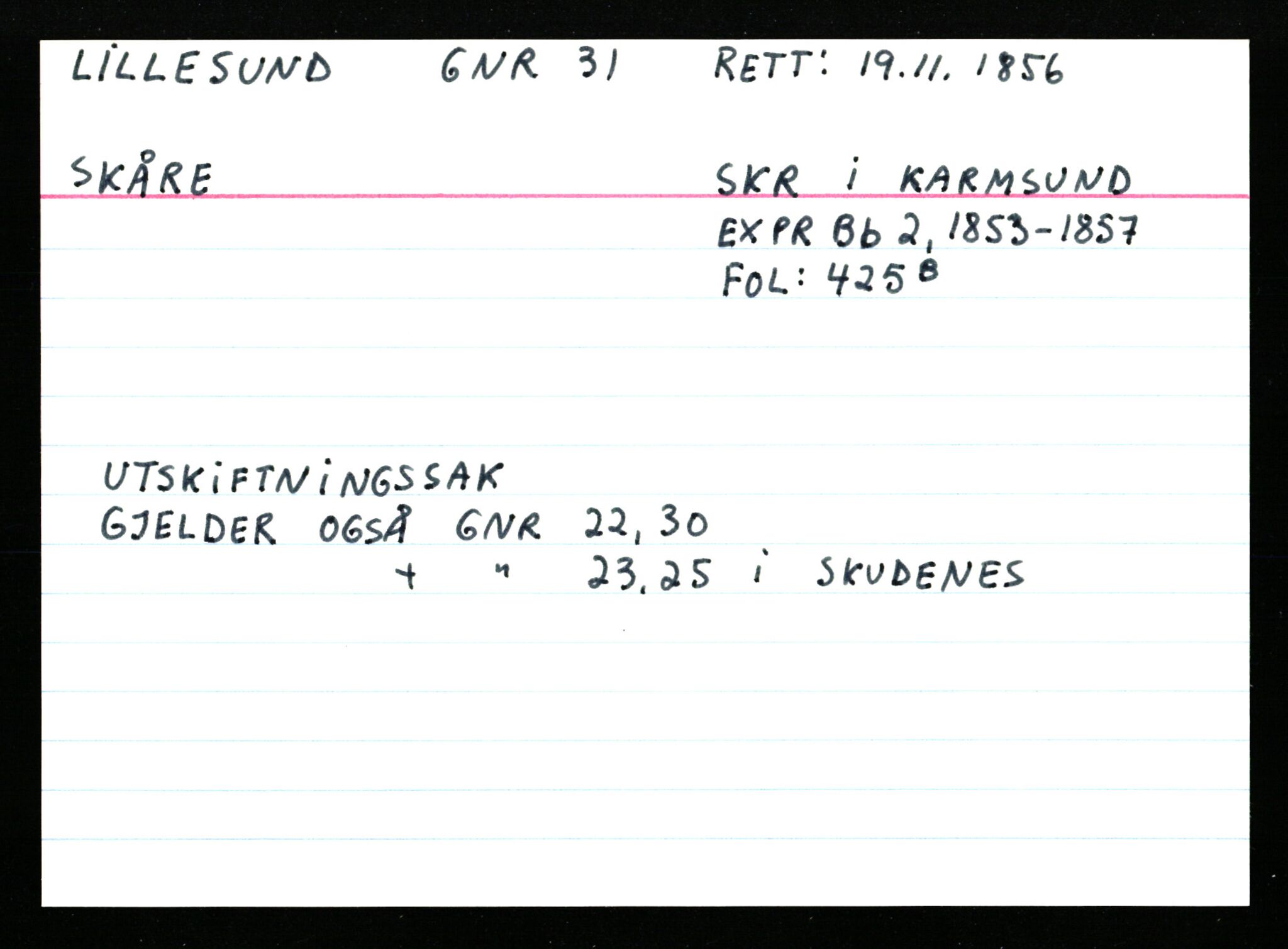 Statsarkivet i Stavanger, AV/SAST-A-101971/03/Y/Ym/L0035: Åstedskort sortert etter gårdsnavn: Leiranger - Lindanger, 1600-1950, s. 585