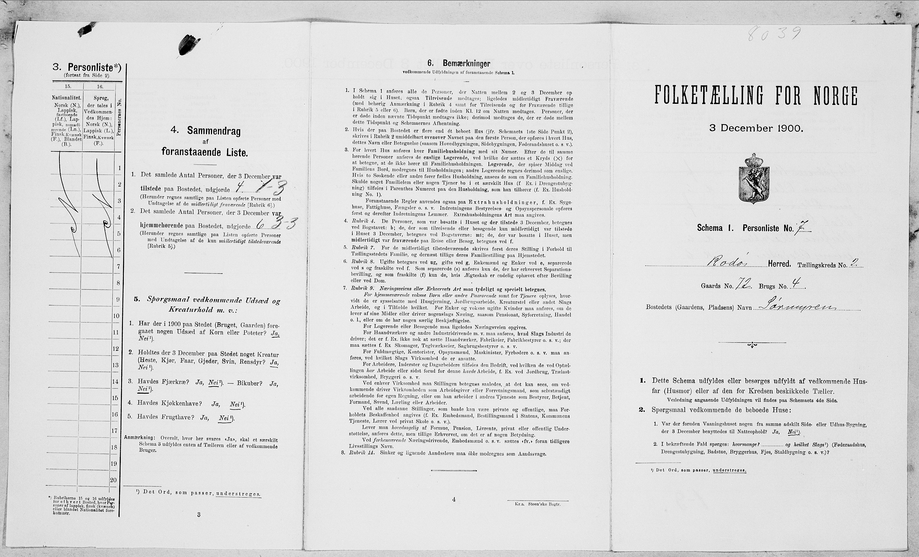 SAT, Folketelling 1900 for 1836 Rødøy herred, 1900, s. 126