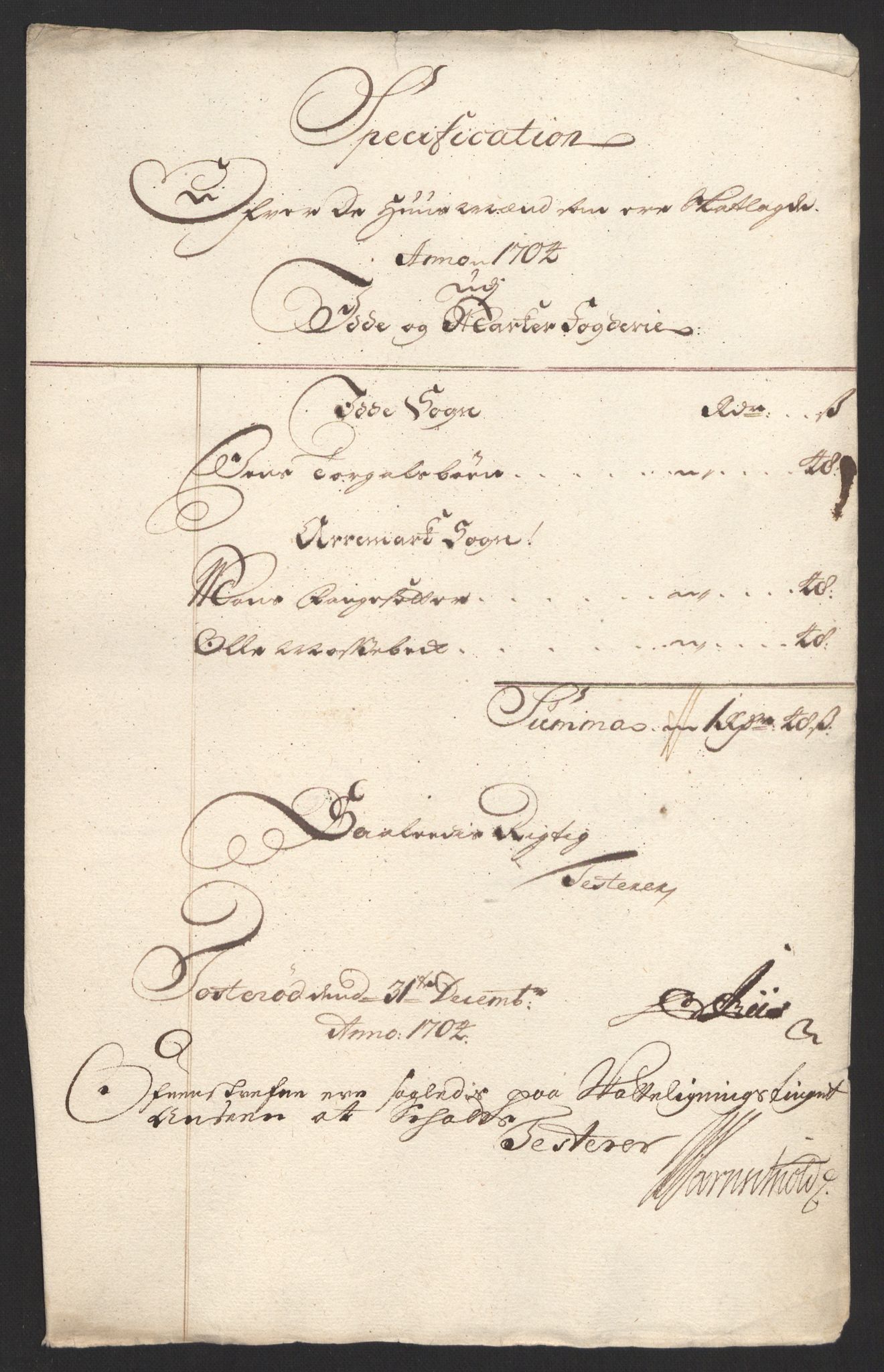 Rentekammeret inntil 1814, Reviderte regnskaper, Fogderegnskap, RA/EA-4092/R01/L0017: Fogderegnskap Idd og Marker, 1704-1706, s. 93