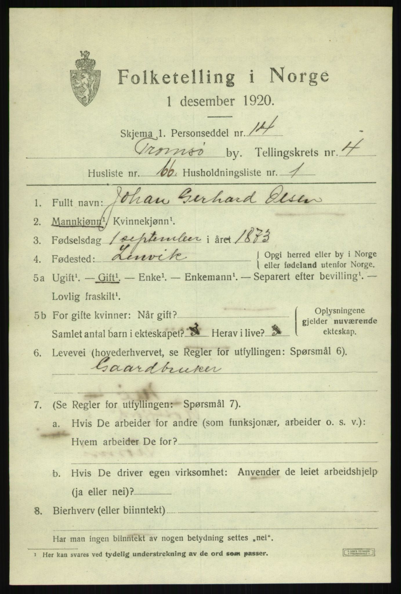 SATØ, Folketelling 1920 for 1902 Tromsø kjøpstad, 1920, s. 13150
