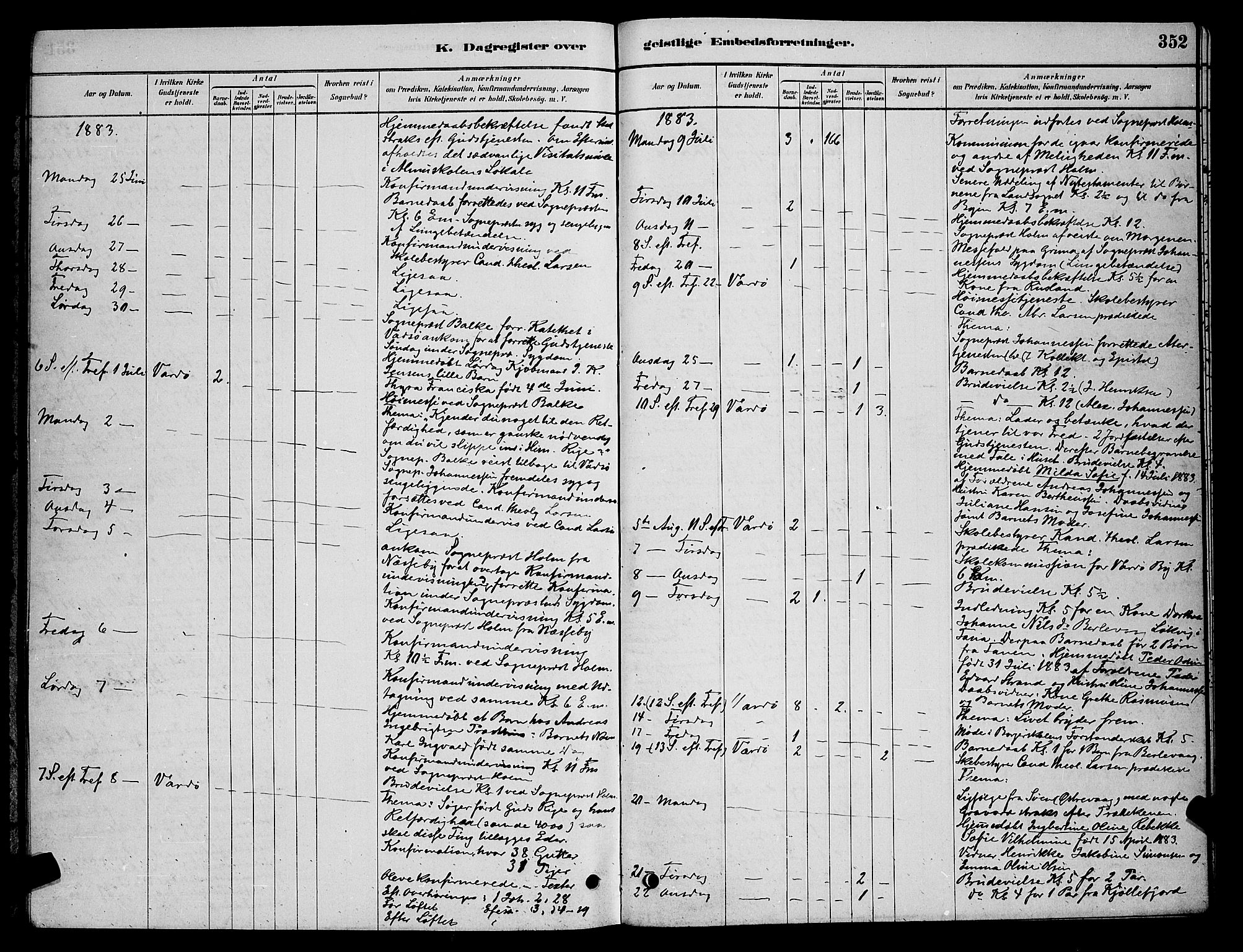 Vardø sokneprestkontor, AV/SATØ-S-1332/H/Hb/L0004klokker: Klokkerbok nr. 4, 1879-1887, s. 352