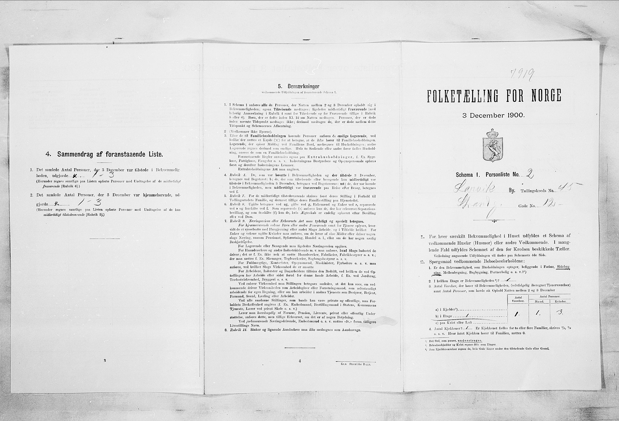 RA, Folketelling 1900 for 0707 Larvik kjøpstad, 1900, s. 6360