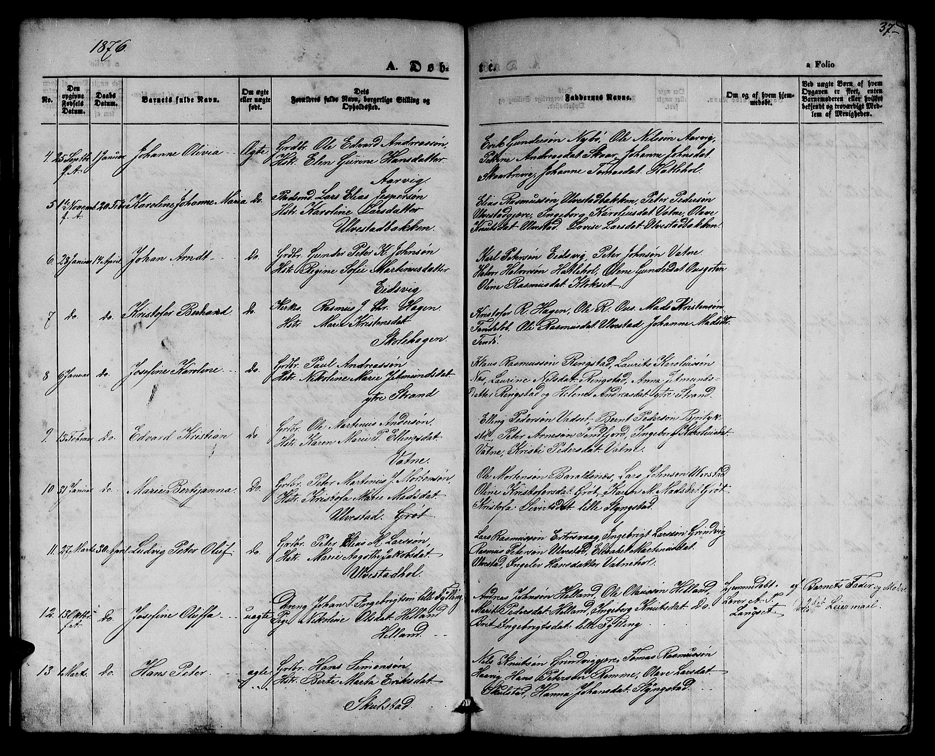 Ministerialprotokoller, klokkerbøker og fødselsregistre - Møre og Romsdal, AV/SAT-A-1454/525/L0375: Klokkerbok nr. 525C01, 1865-1879, s. 37