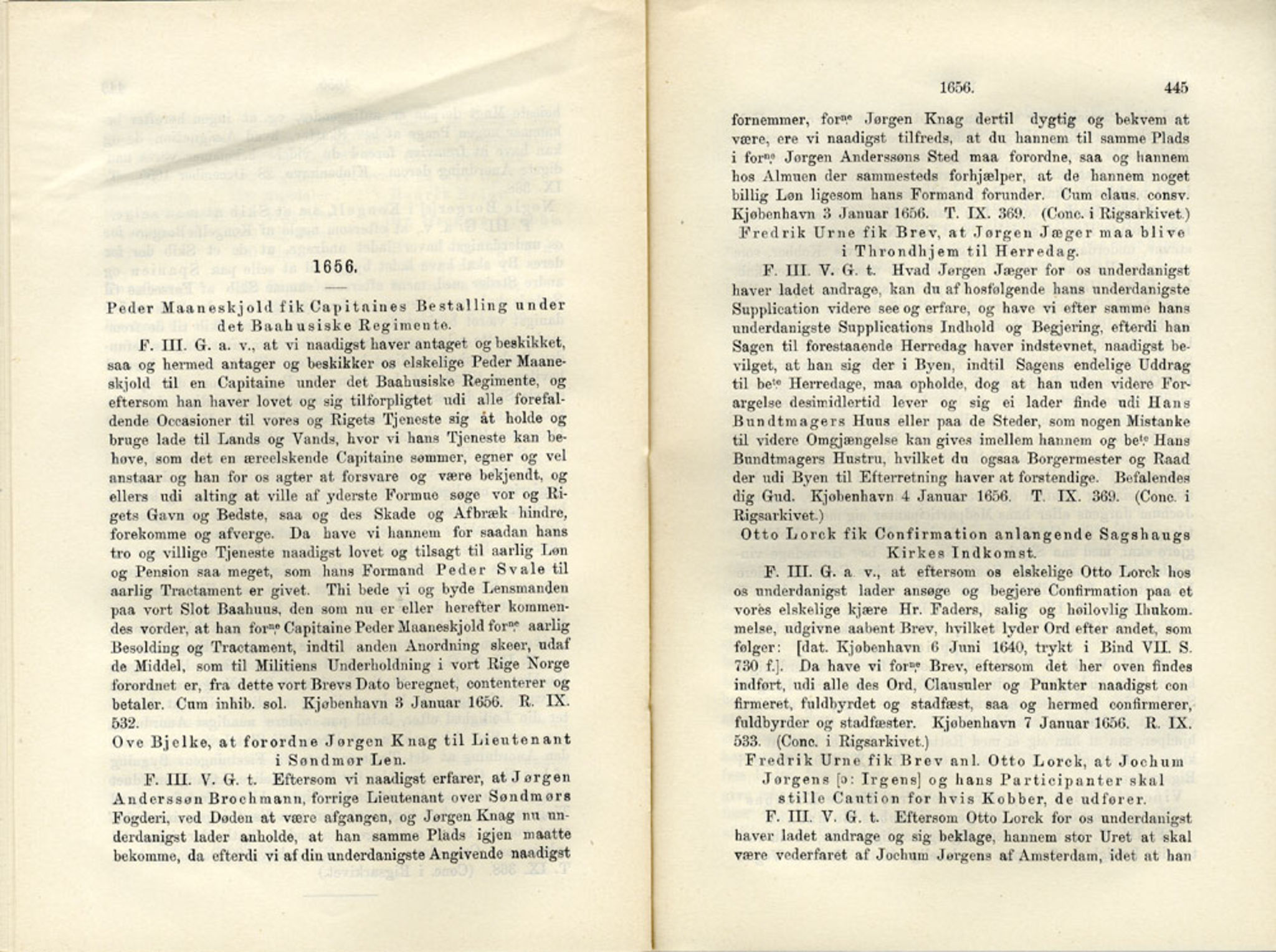 Publikasjoner utgitt av Det Norske Historiske Kildeskriftfond, PUBL/-/-/-: Norske Rigs-Registranter, bind 11, 1653-1656, s. 444-445