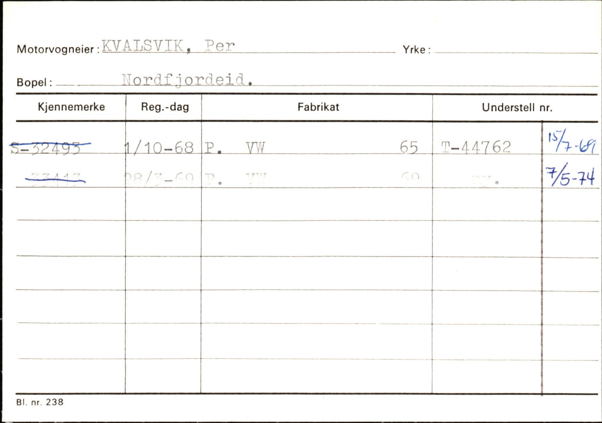 Statens vegvesen, Sogn og Fjordane vegkontor, SAB/A-5301/4/F/L0129: Eigarregistrer Eid A-S, 1945-1975, s. 1302