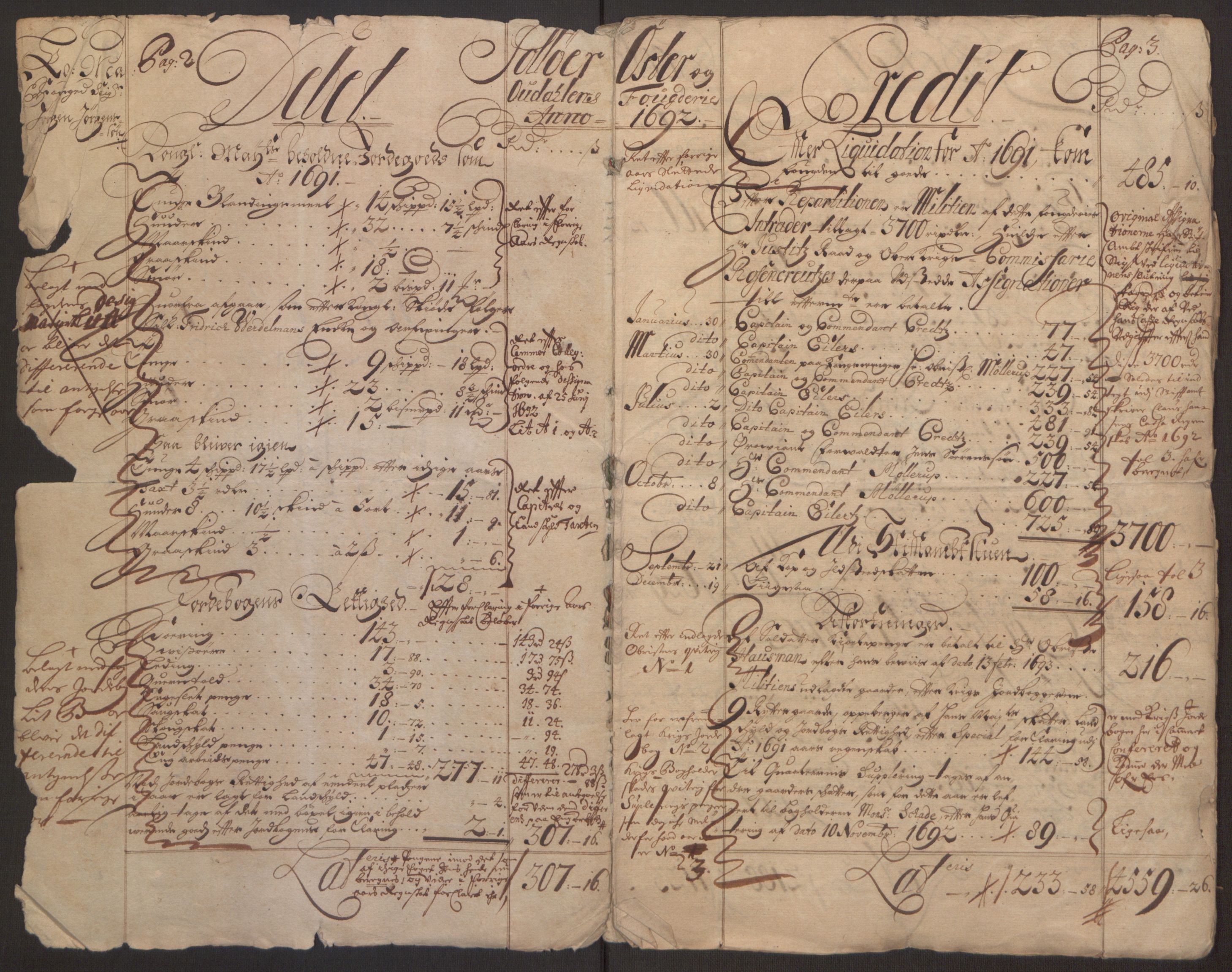 Rentekammeret inntil 1814, Reviderte regnskaper, Fogderegnskap, RA/EA-4092/R13/L0830: Fogderegnskap Solør, Odal og Østerdal, 1692, s. 5