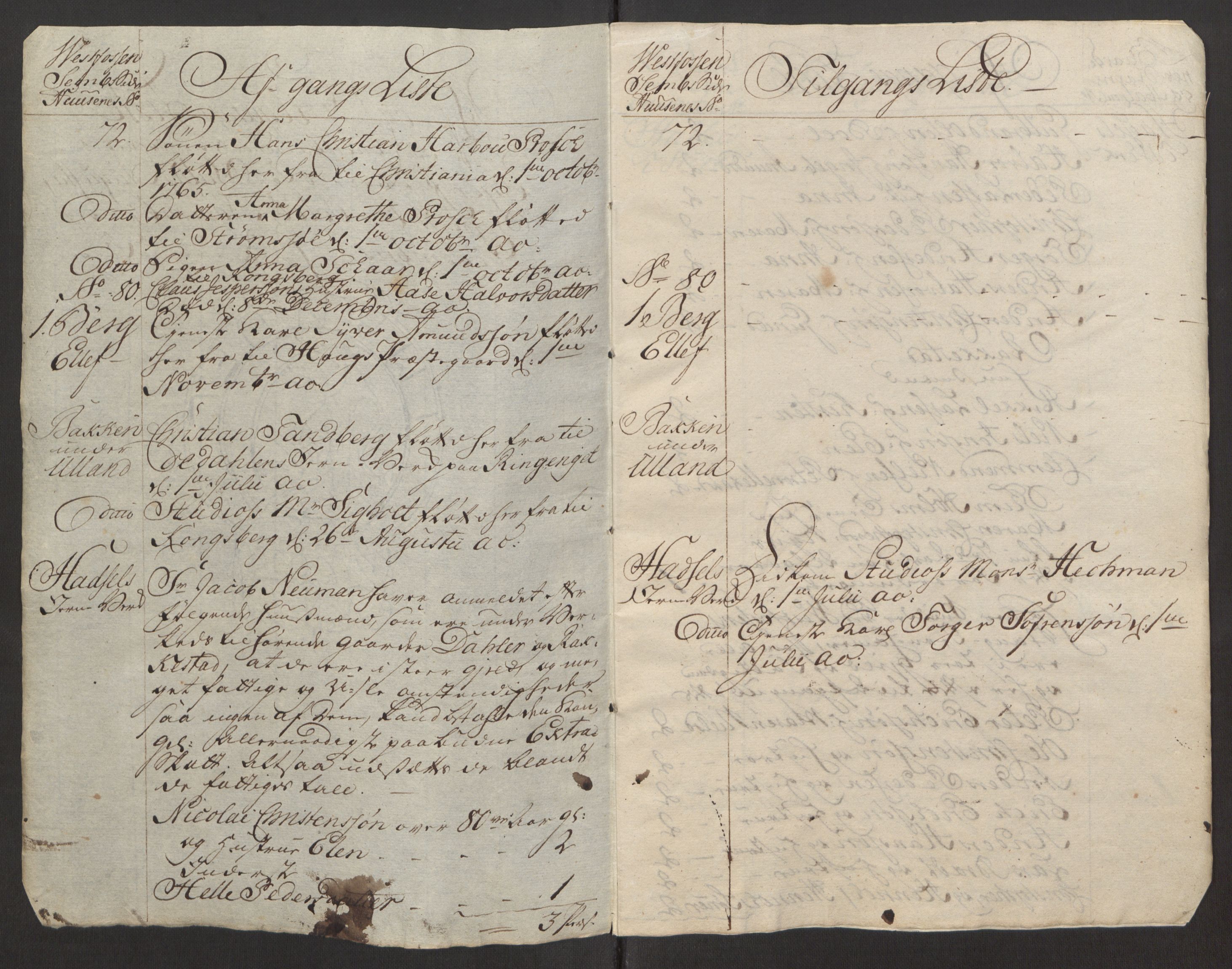 Rentekammeret inntil 1814, Reviderte regnskaper, Fogderegnskap, AV/RA-EA-4092/R31/L1834: Ekstraskatten Hurum, Røyken, Eiker, Lier og Buskerud, 1765, s. 423