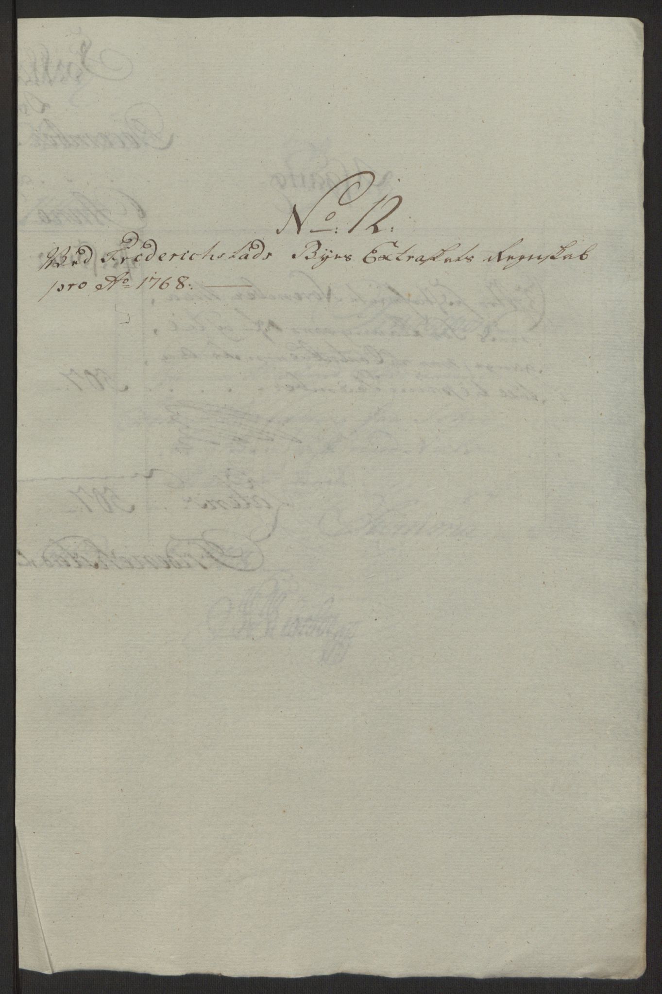 Rentekammeret inntil 1814, Reviderte regnskaper, Byregnskaper, RA/EA-4066/R/Rb/L0029/0001: [B3] Kontribusjonsregnskap / Ekstraskatt, 1762-1772, s. 300