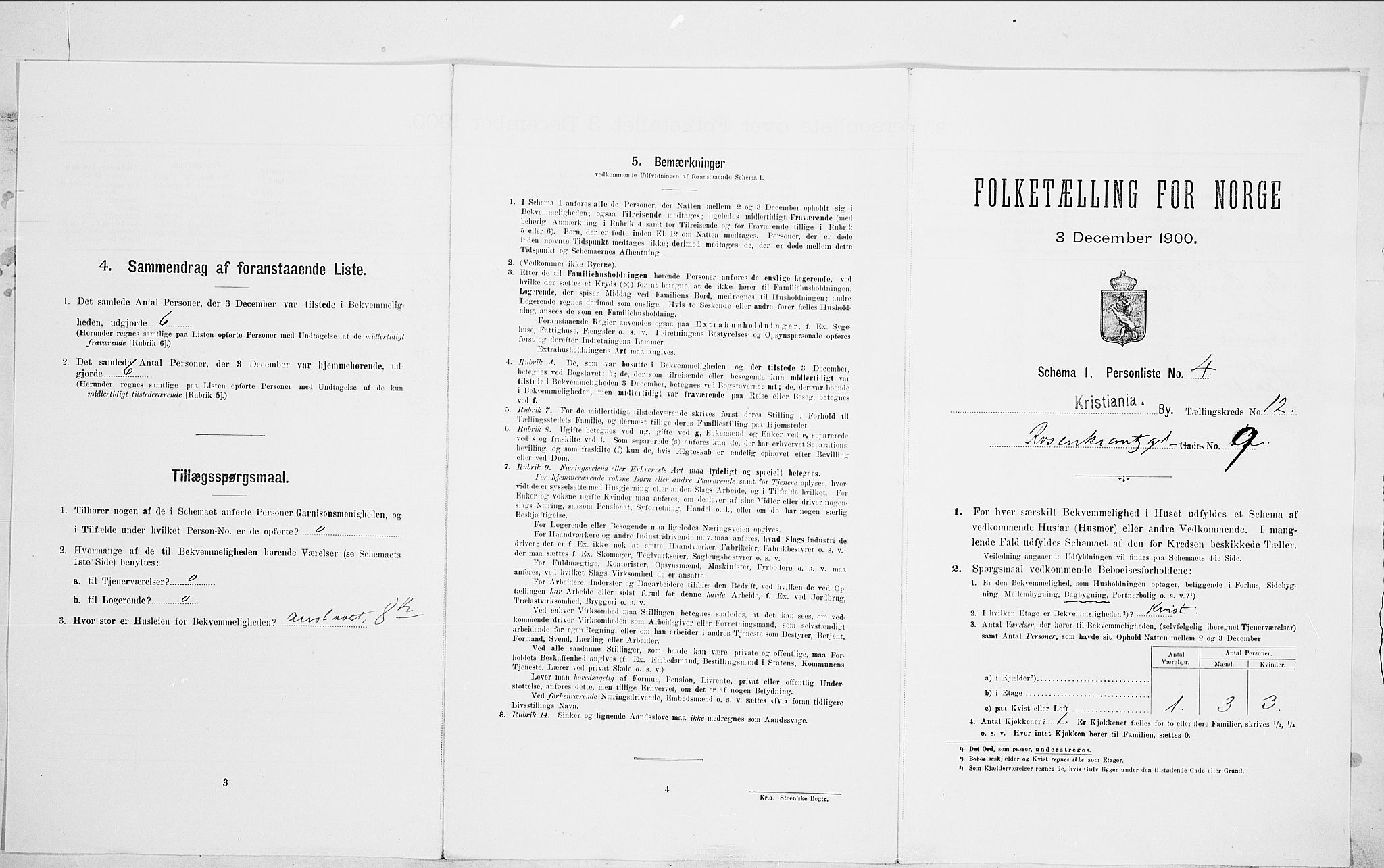 SAO, Folketelling 1900 for 0301 Kristiania kjøpstad, 1900, s. 75509
